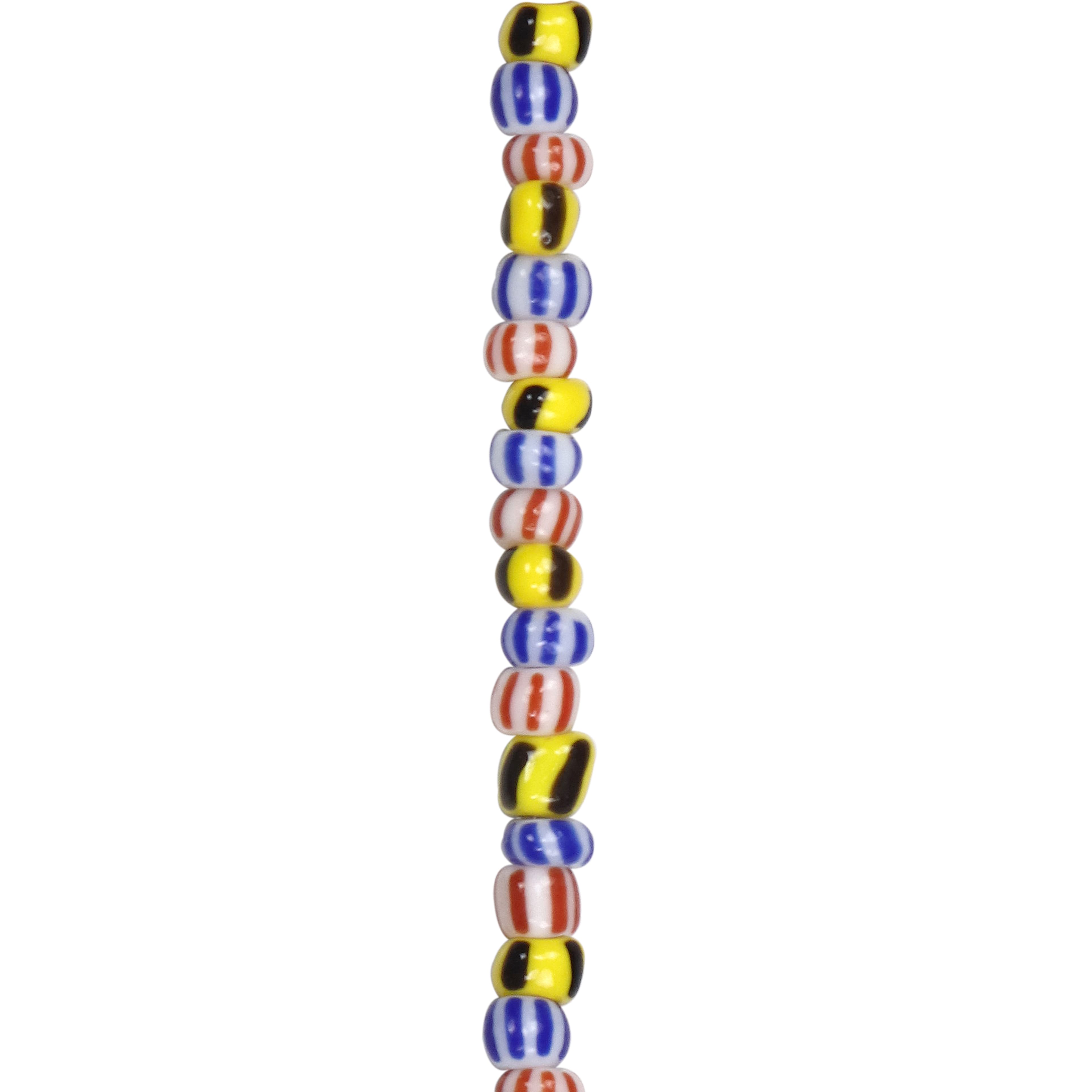 Multicolor Striped Lamp Work Glass Mixed Beads by Bead Landing®