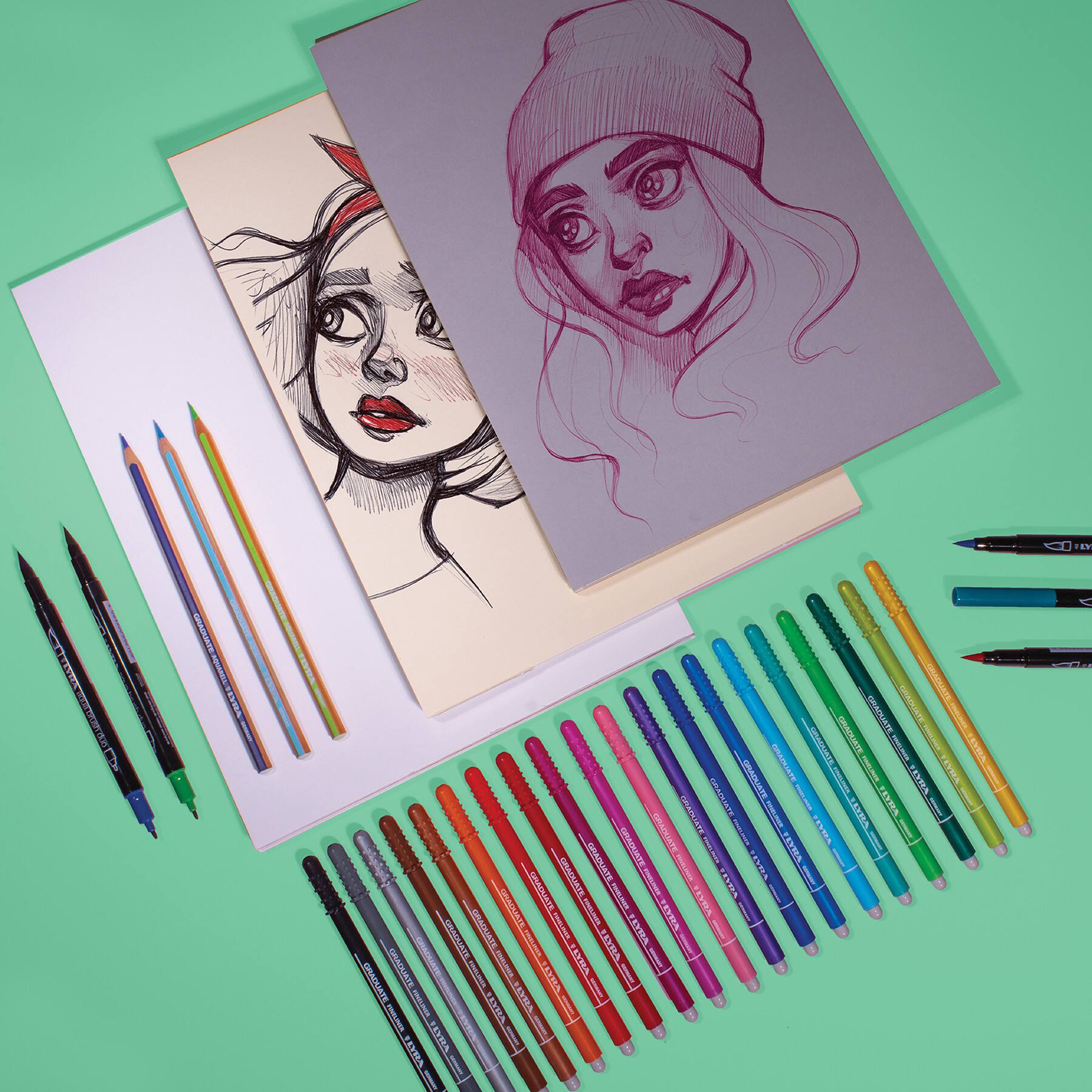 Lyra Graduate Fineliner Marker Set Tin