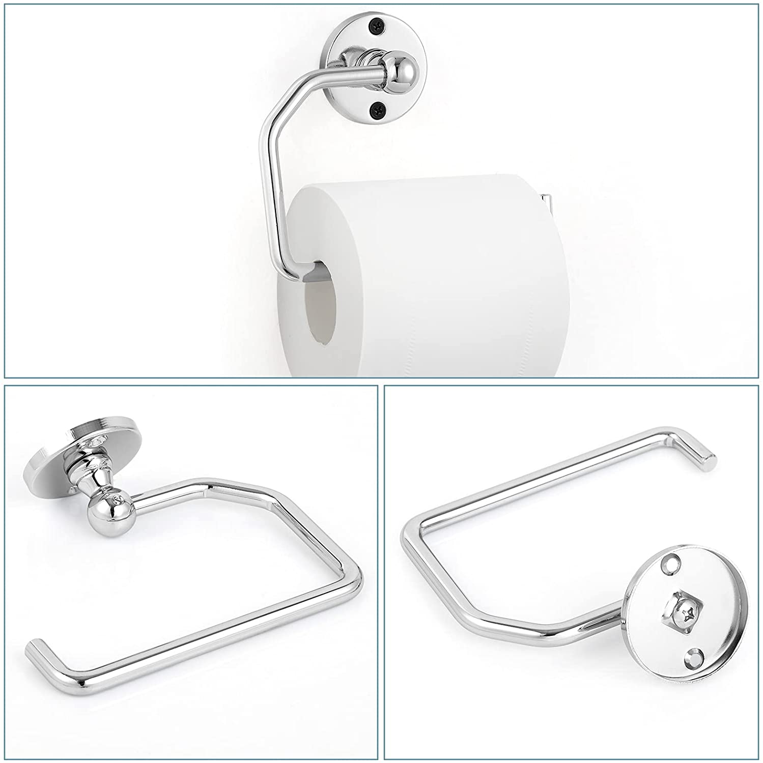 Stainless Steel Towel Ring & Toilet Paper Holder Set