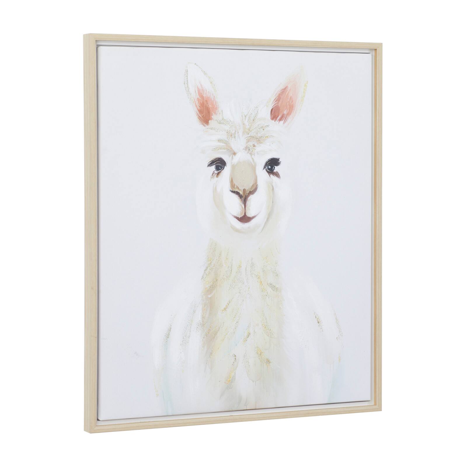CosmoLiving by Cosmopolitan White Polystone French Country Framed Wall Art, 28" x 24"