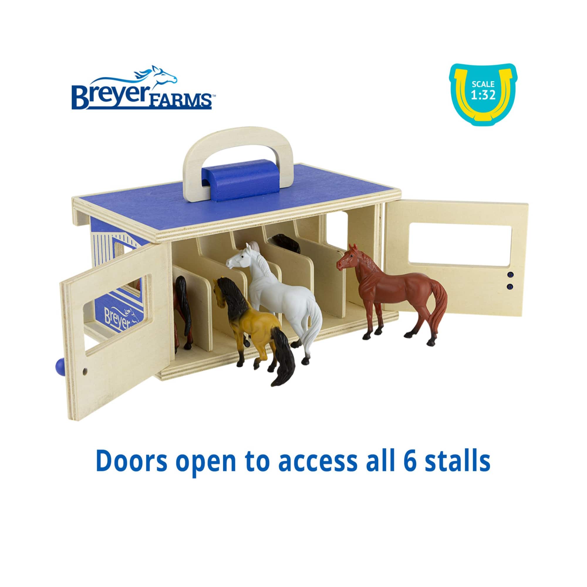 Reeves Breyer Horses Breyer Farms Wooden Stable Play Set
