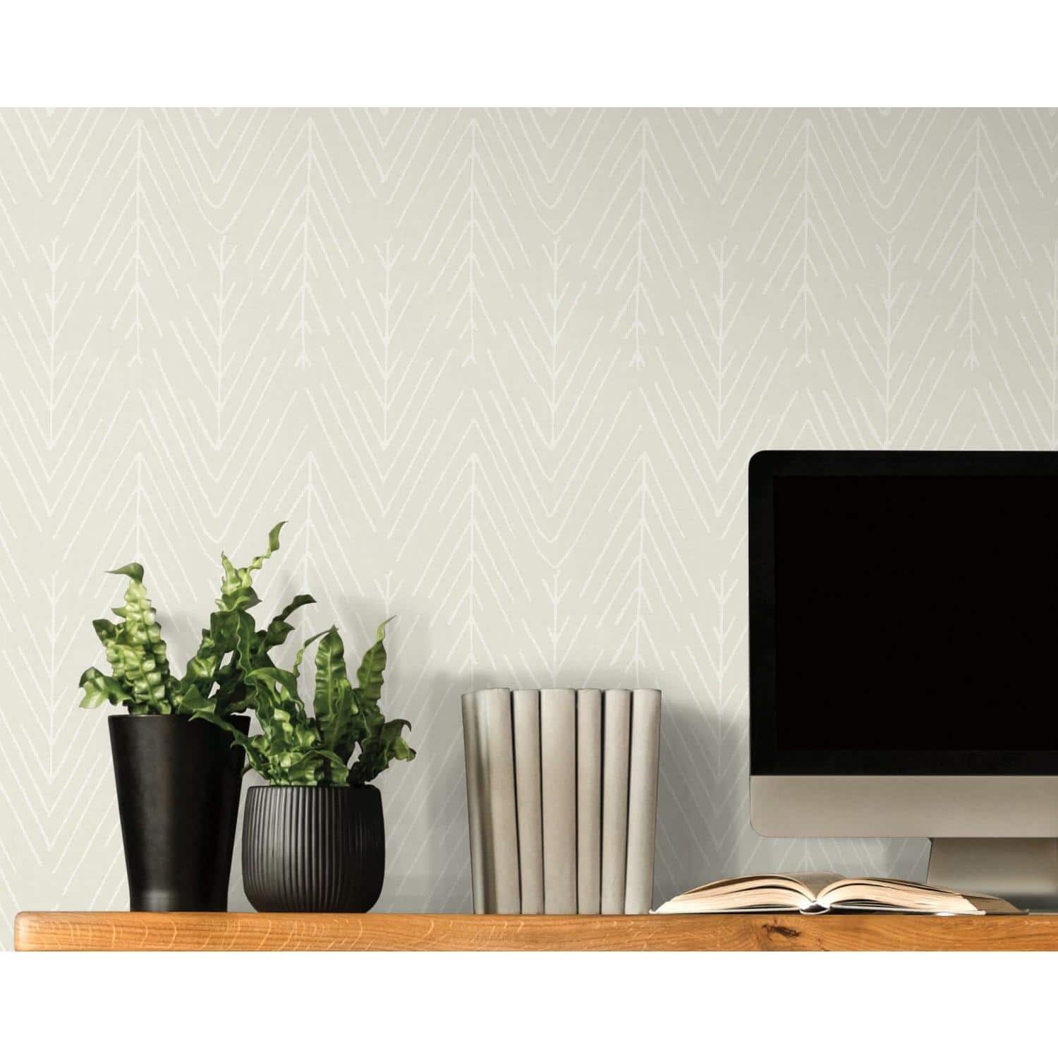 RoomMates Twig Hygge Herringbone Peel & Stick Wallpaper
