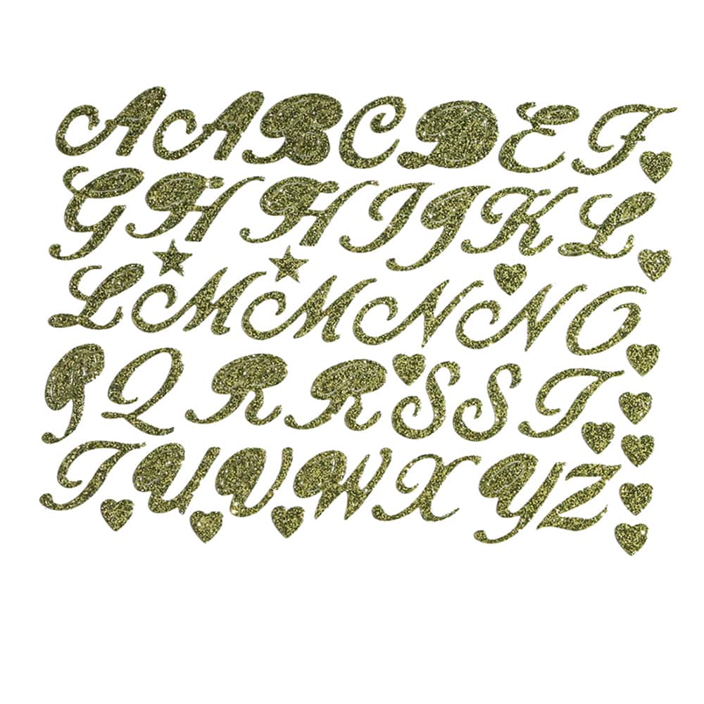 JAM Paper Caps Gold Standard Script Stickers