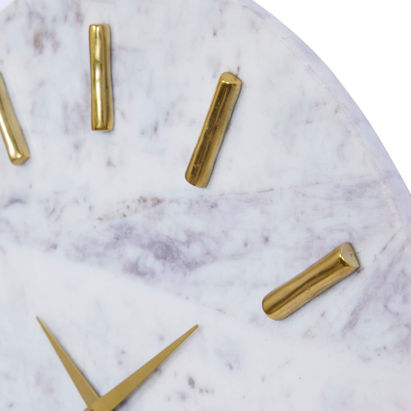 CosmoLiving by Cosmopolitan White Marble Contemporary Wall Clock, 15" x 15" x 1"