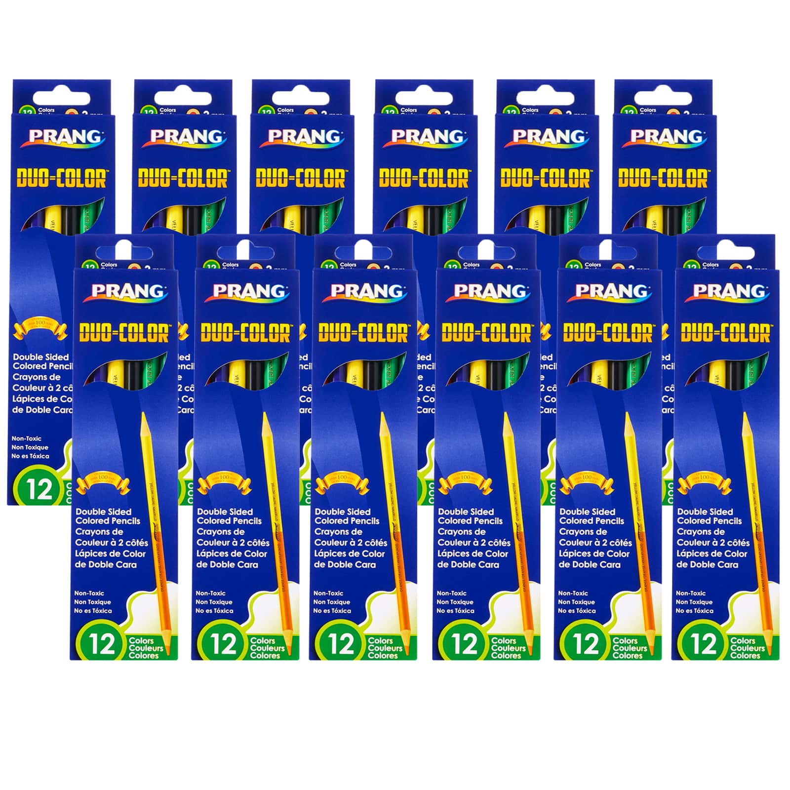 Prang® Duo Colored™ Pencils, 12 Packs of 12 Colors