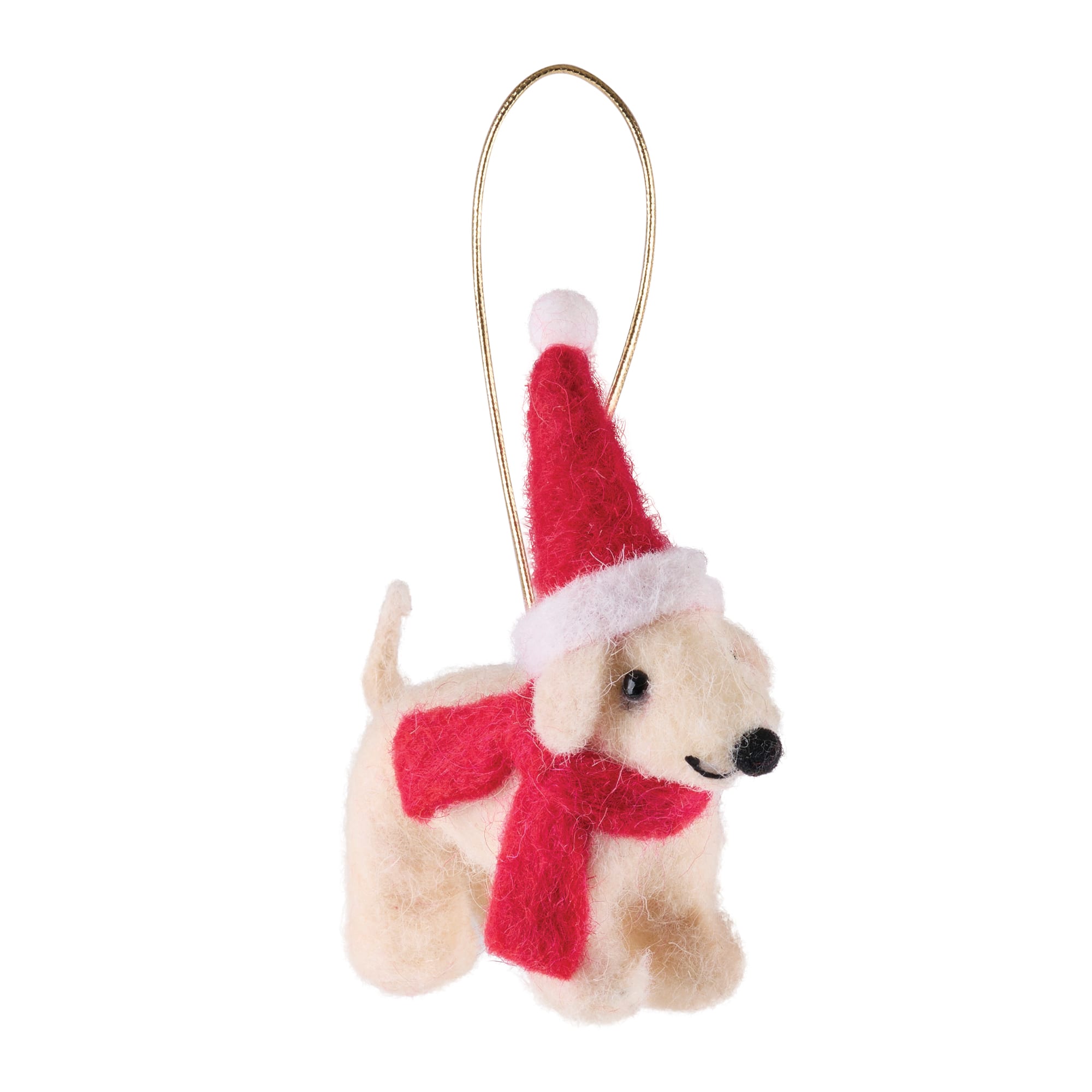 Melrose 4.5" Dog with Santa Hat Ornaments, 12ct.