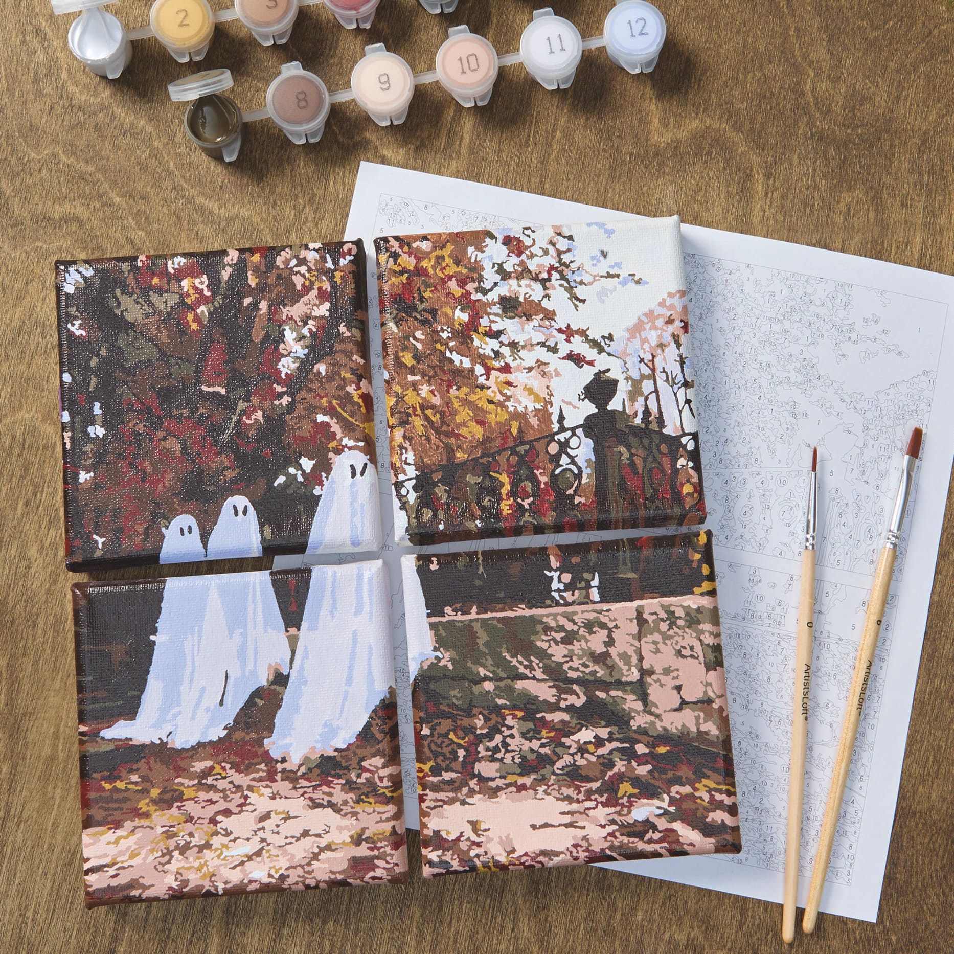 Three Ghosts Paint-by-Number Gallery Mini Kit by Artist's Loft