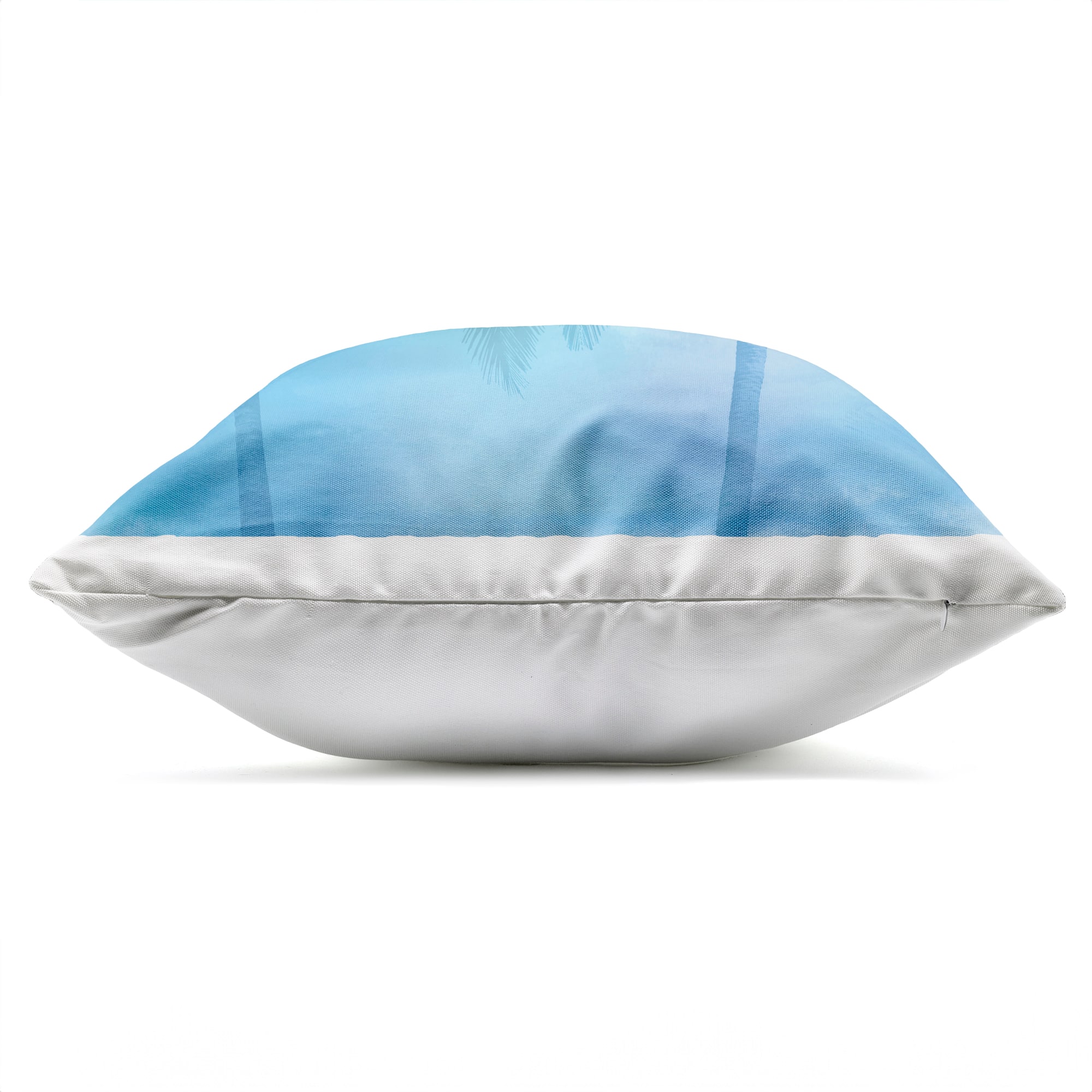 Stupell Industries 18" x 18" Blue Summer Palm Tree Sunlight Outdoor Print Throw Pillow