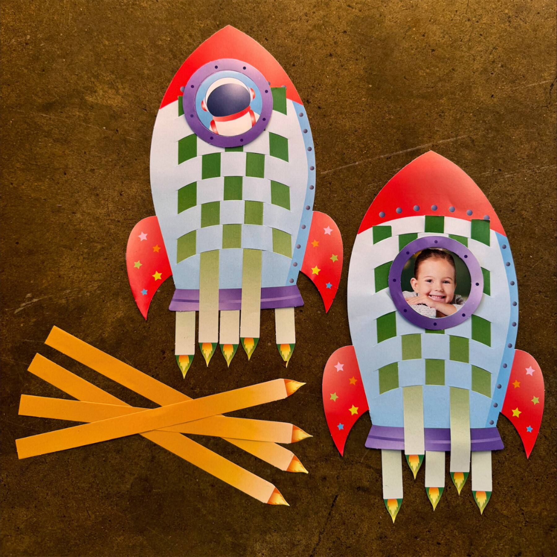 Roylco® Rocket Ship Weaving Mats Set