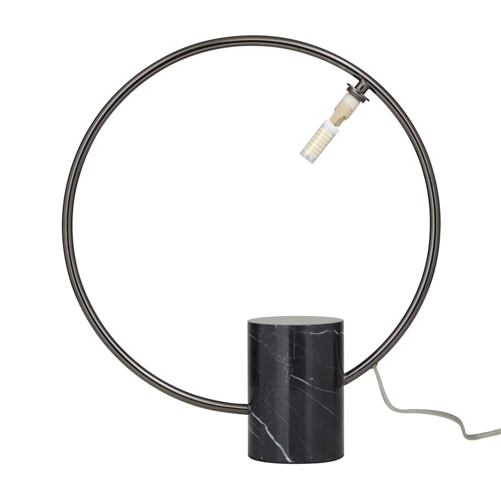 17.5" Marble Contemporary Abstract Accent Lamp