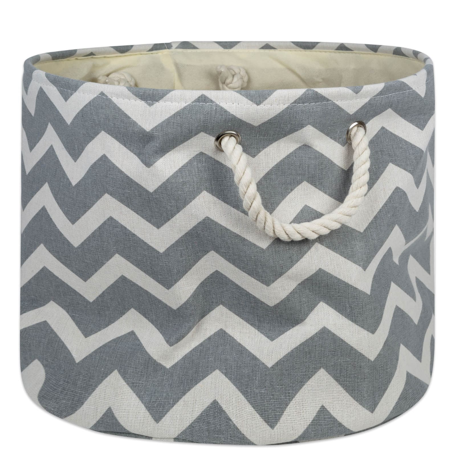 DII® 15" Round Chevron Fabric Bin