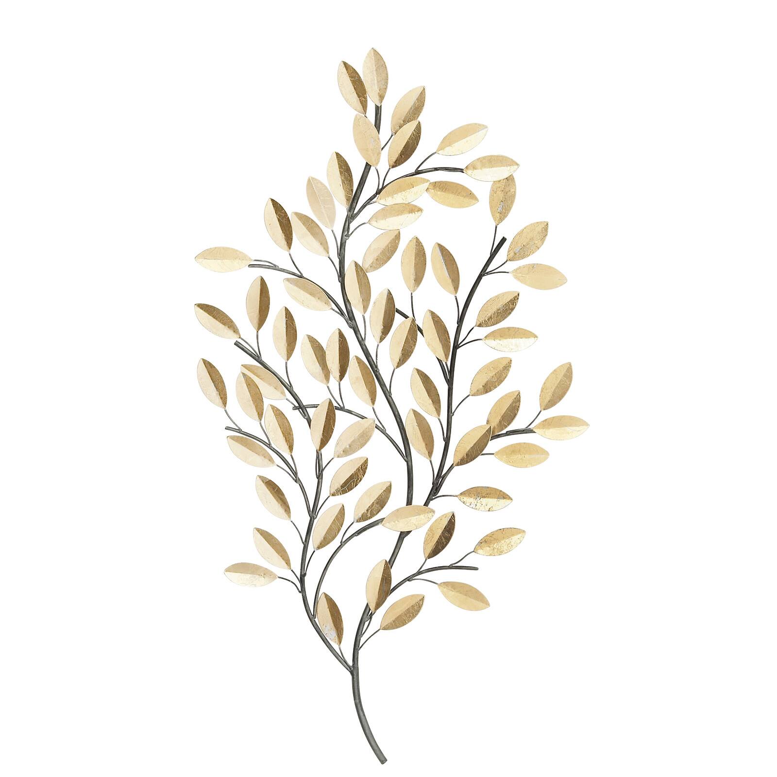 44" Metal Glam Floral Wall Décor