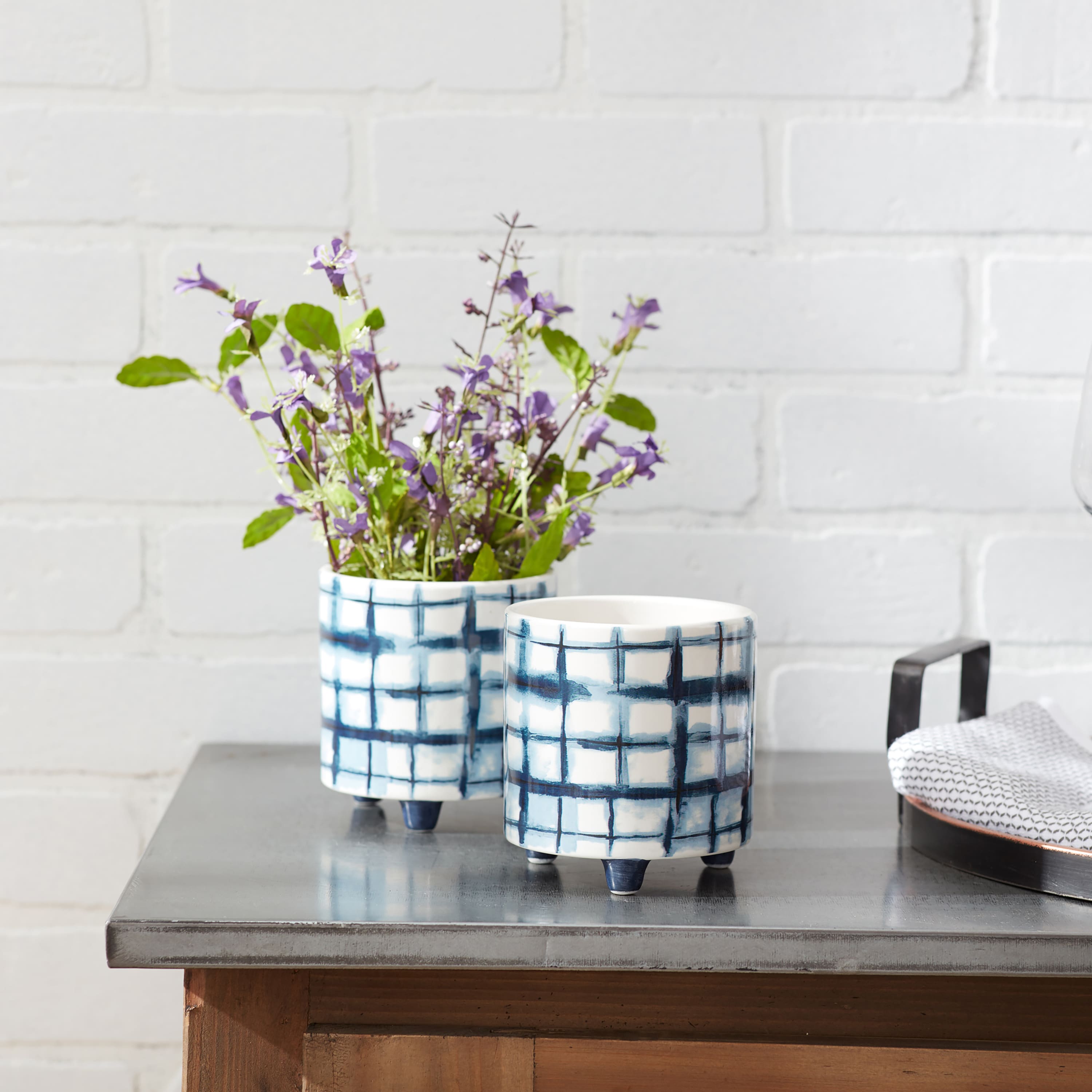 Decorative Tie-Dye Design Pot Set