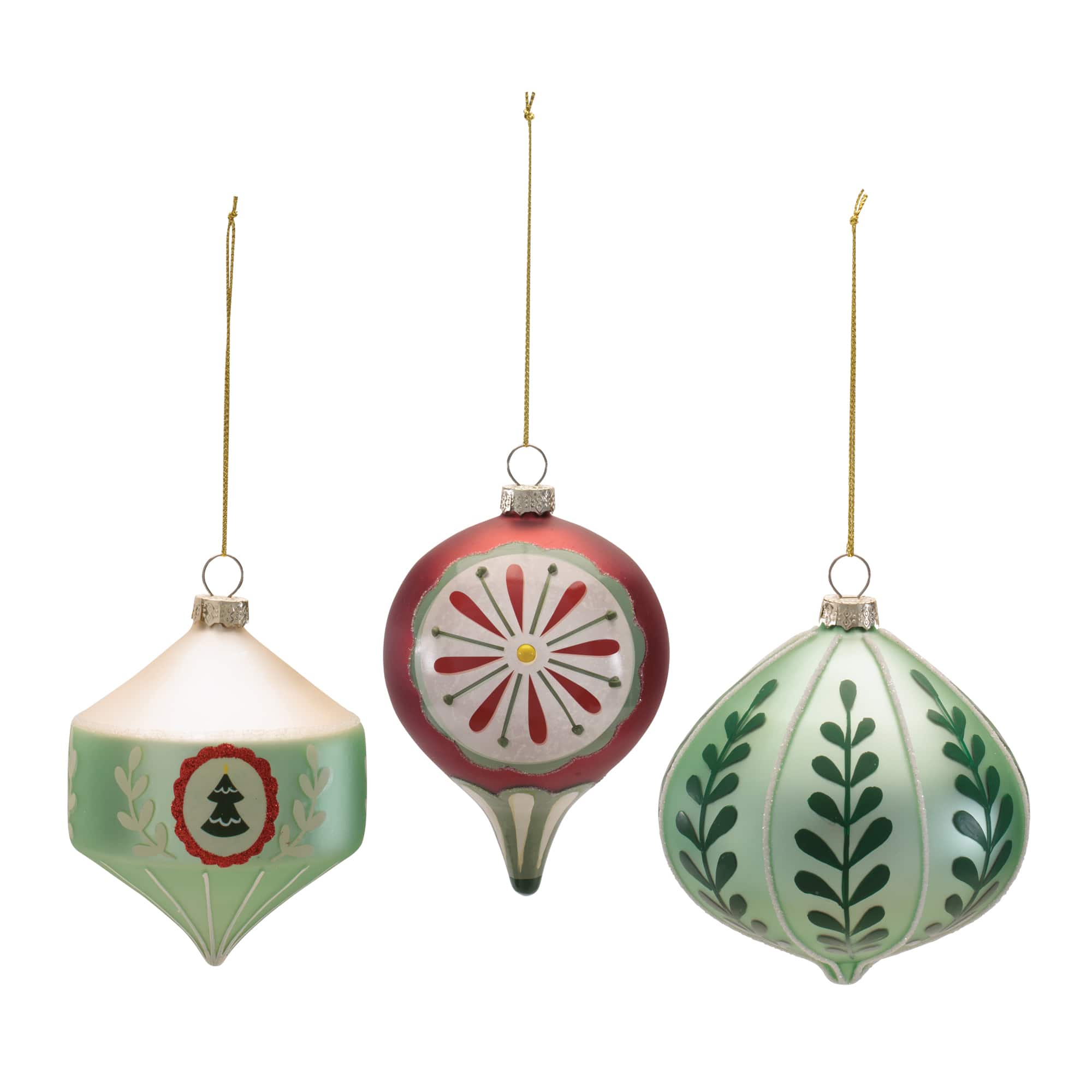 Melrose Glass Ornaments Set