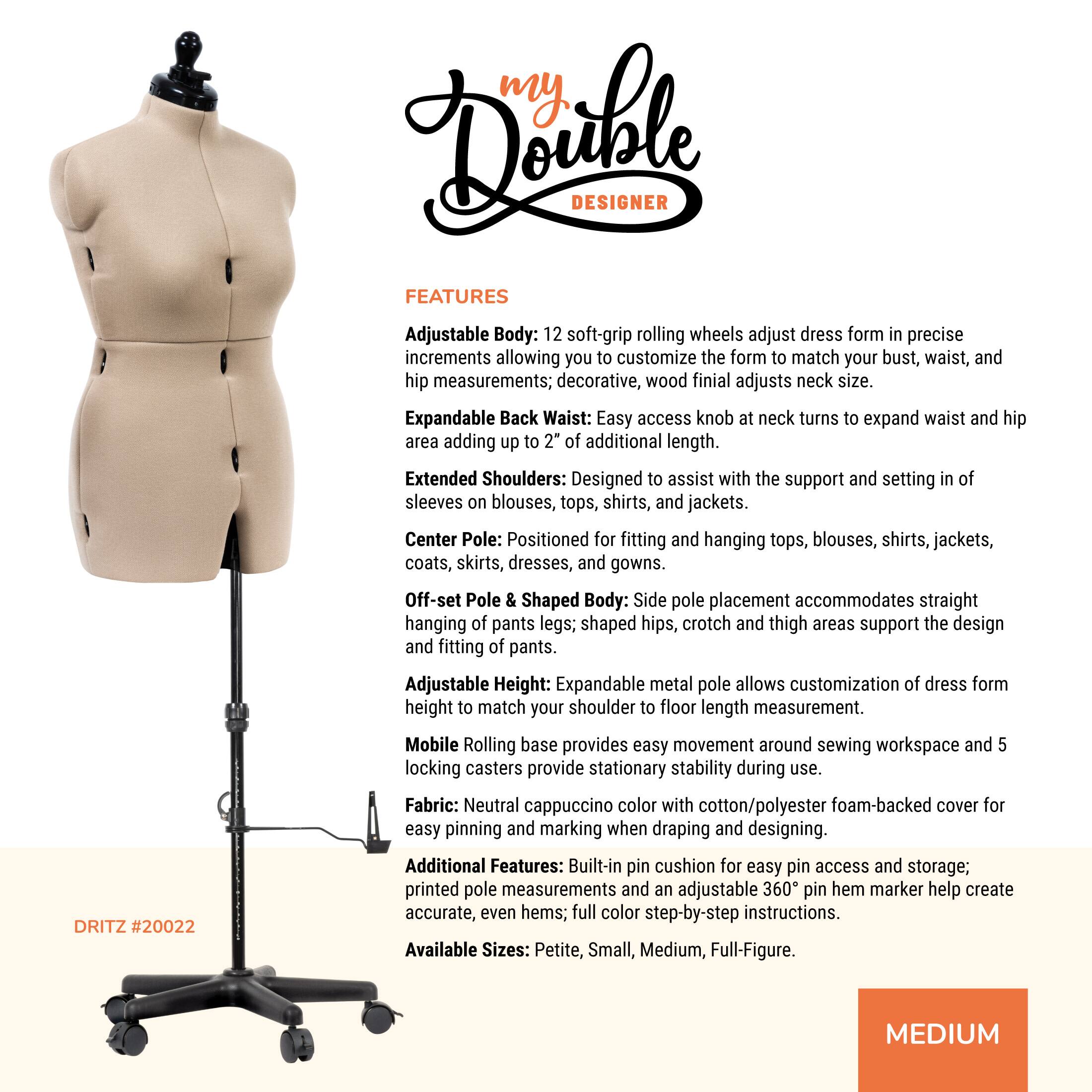 Dritz® My Double Designer Medium Dress Form with Adjustable Tri-Pod Stand