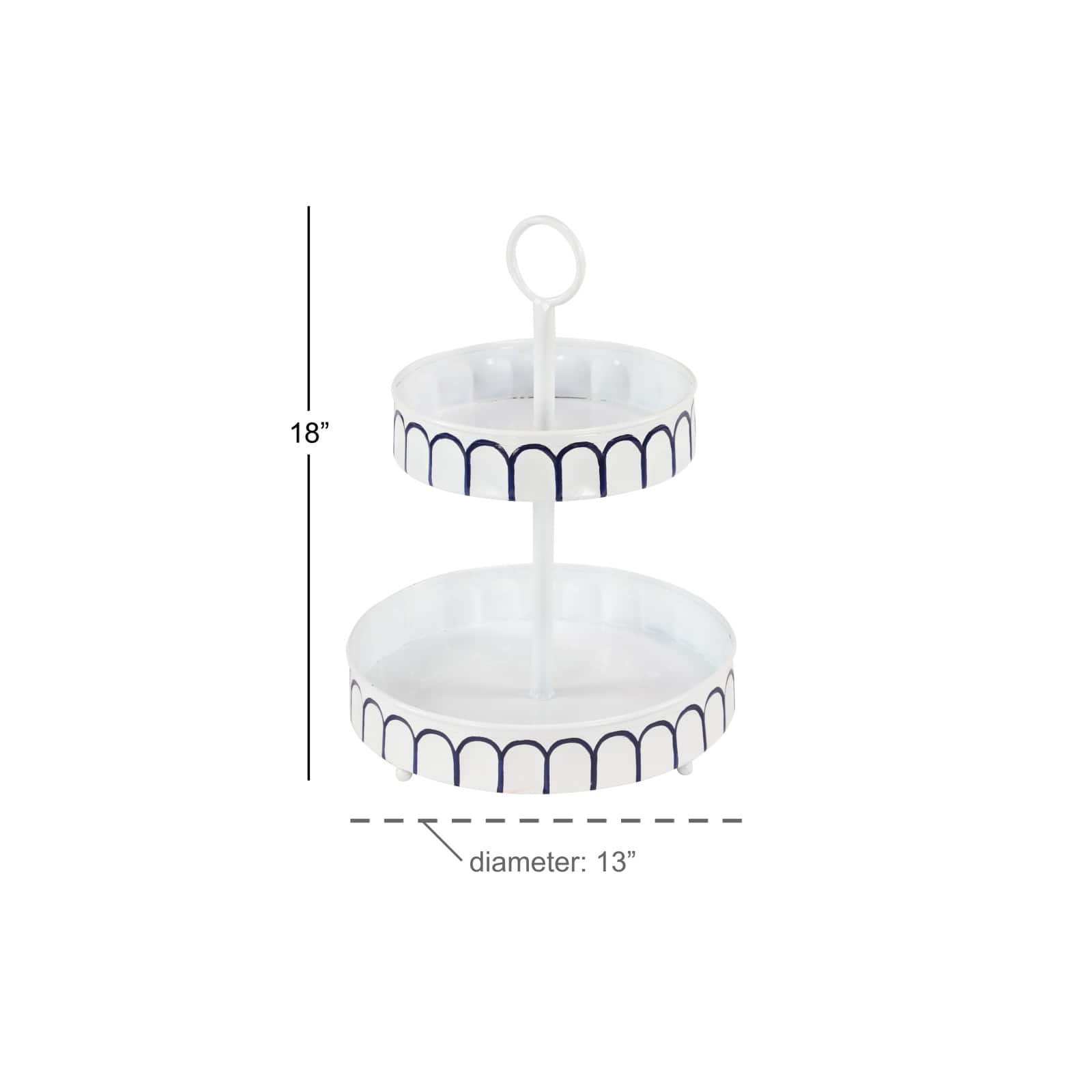 White Iron Farmhouse Tier Tray Cupcake Stand