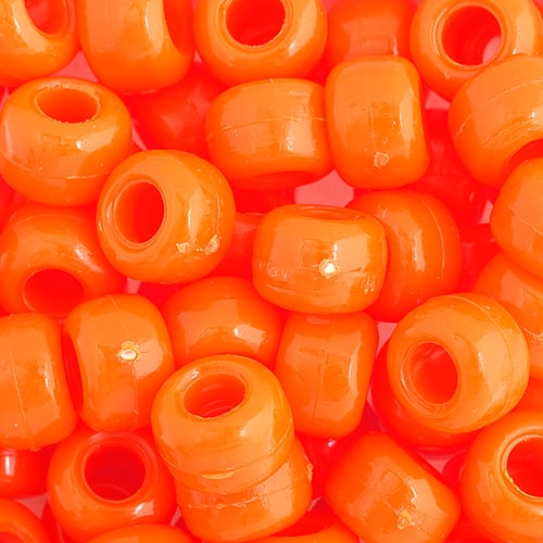 John Bead 9mm Opaque Plastic Pony Beads, 1,000ct.