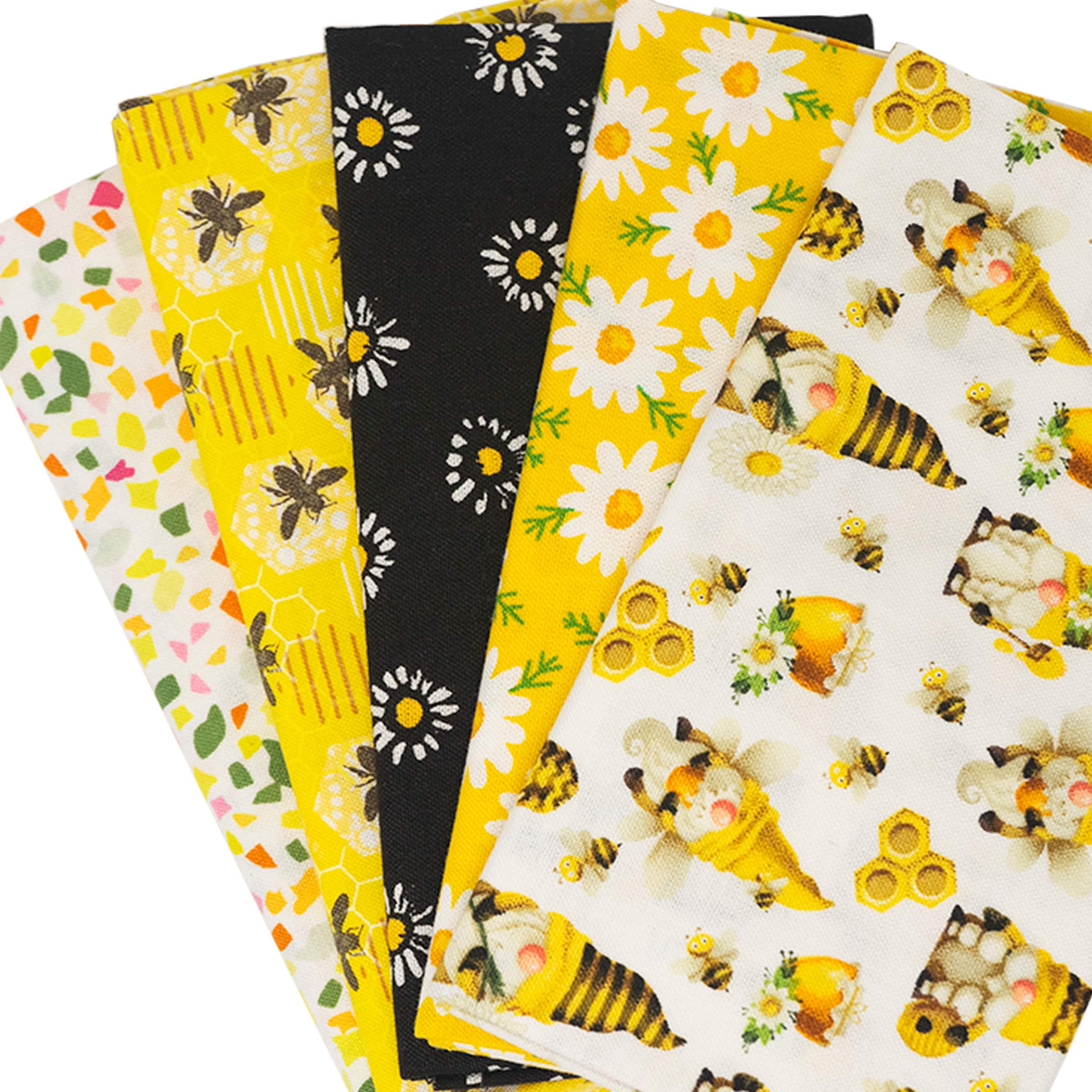 SINGER Honey Bee Gnomes Cotton Fabric Bundle