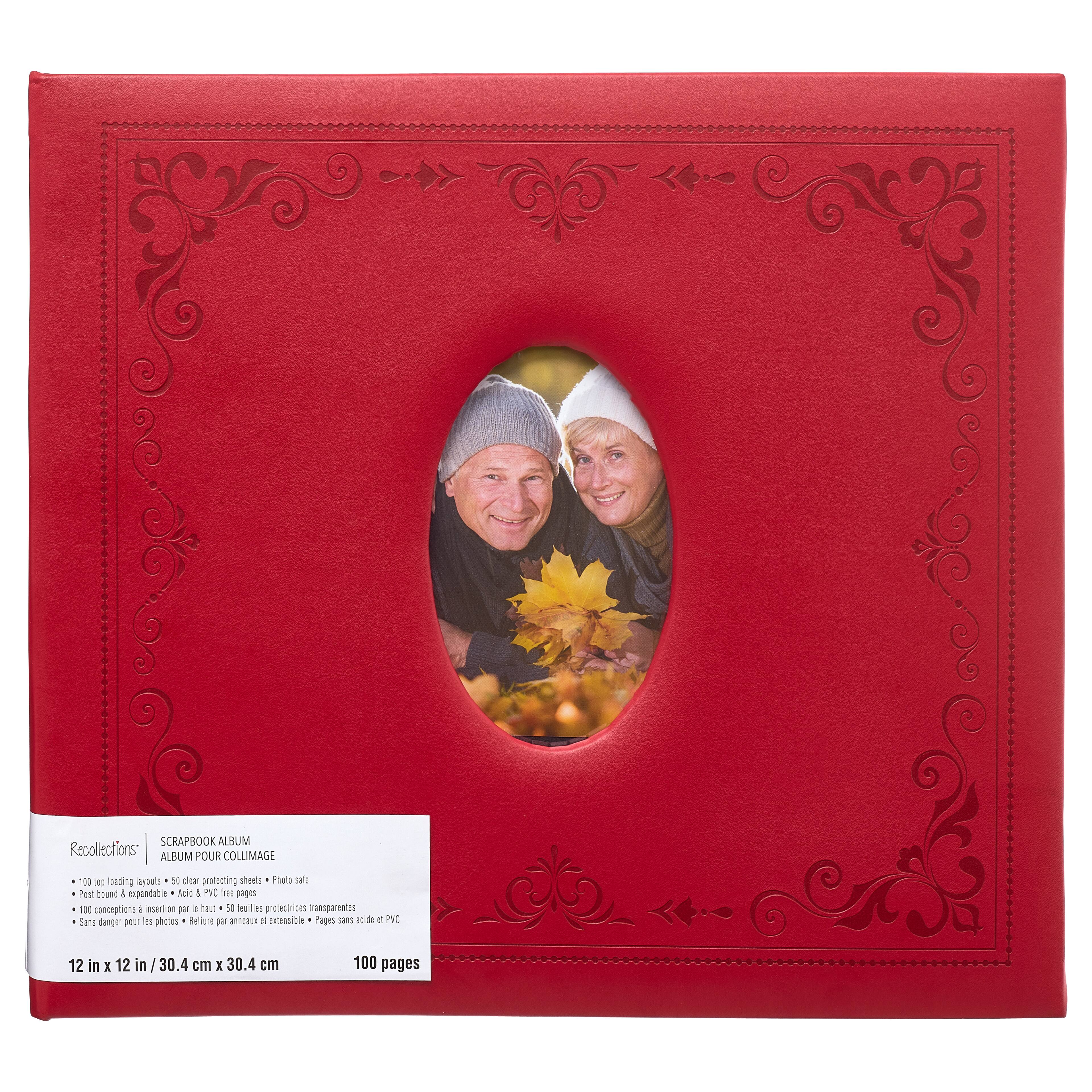 6 Pack: Red Faux Leather Mega Scrapbook by Recollections®