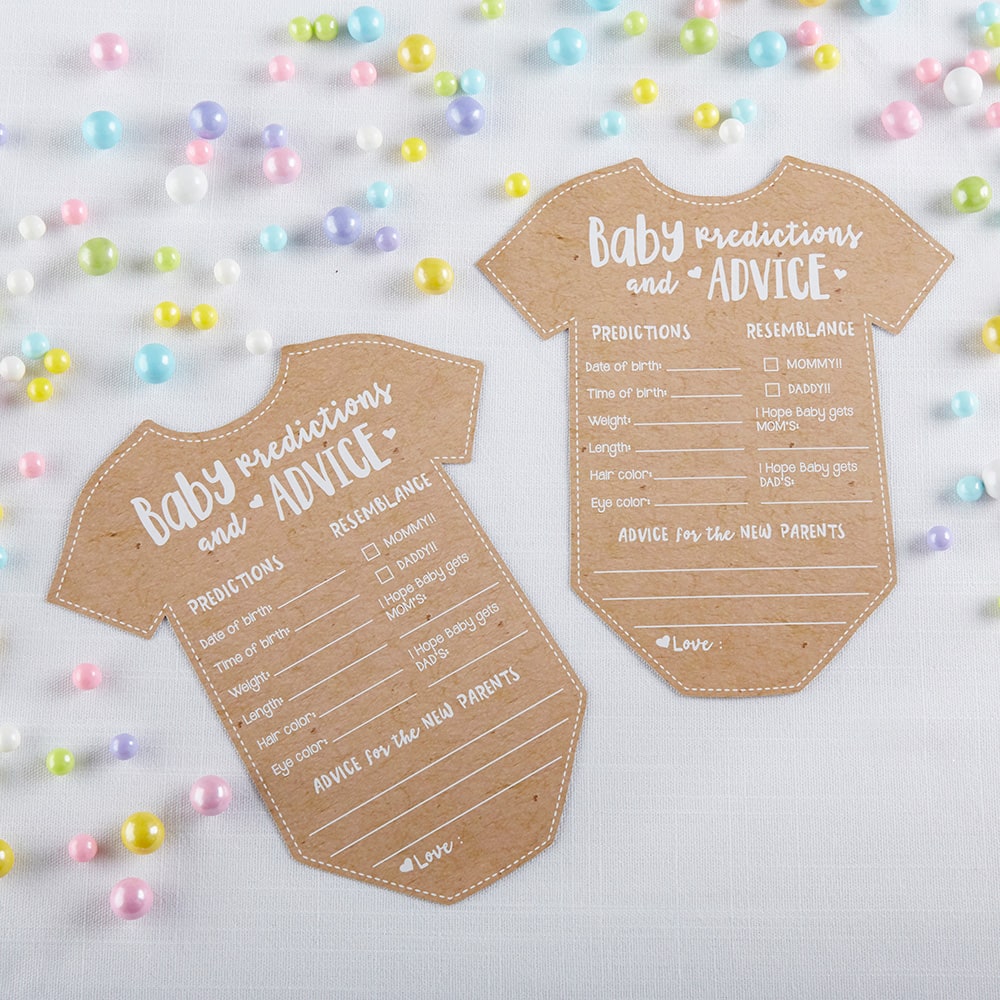 Kate Aspen® Baby Onesie Shape Prediction Advice Card, 50ct.