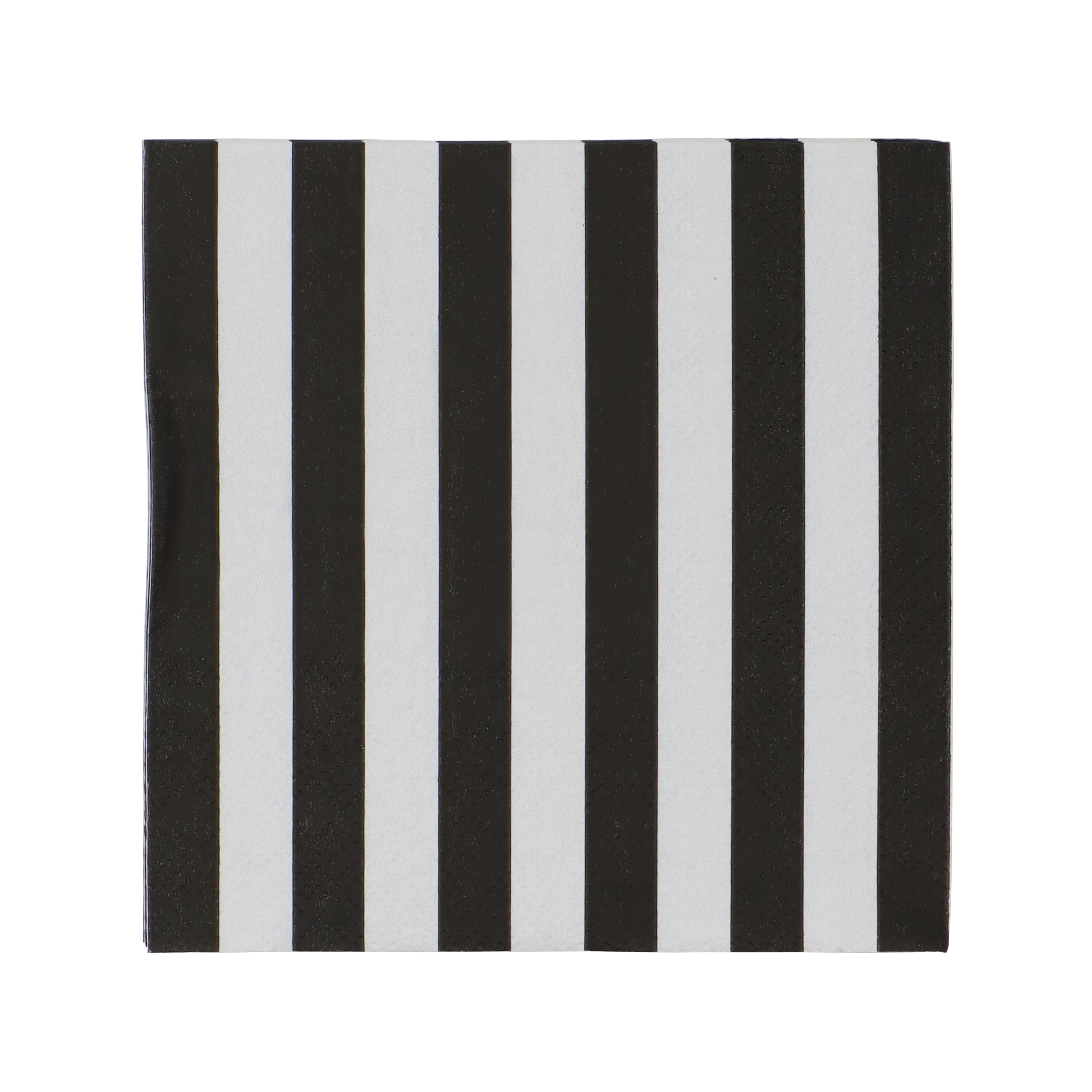24 Packs: 20 ct. (480 total) Black & White Stripes Beverage Napkins by Celebrate It™