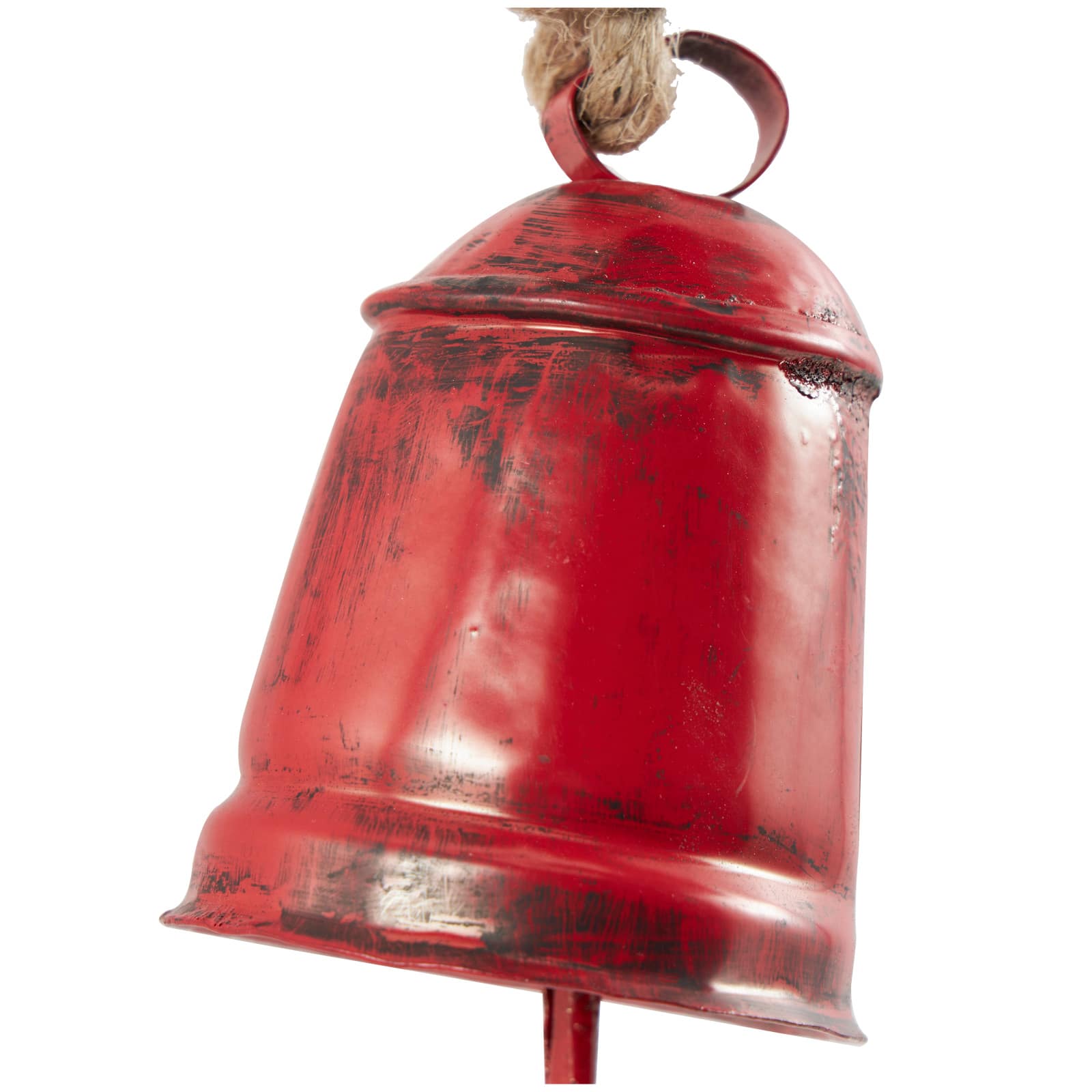 29" Metal Handmade Decorative Cow Bell with Jute Hanging Rope