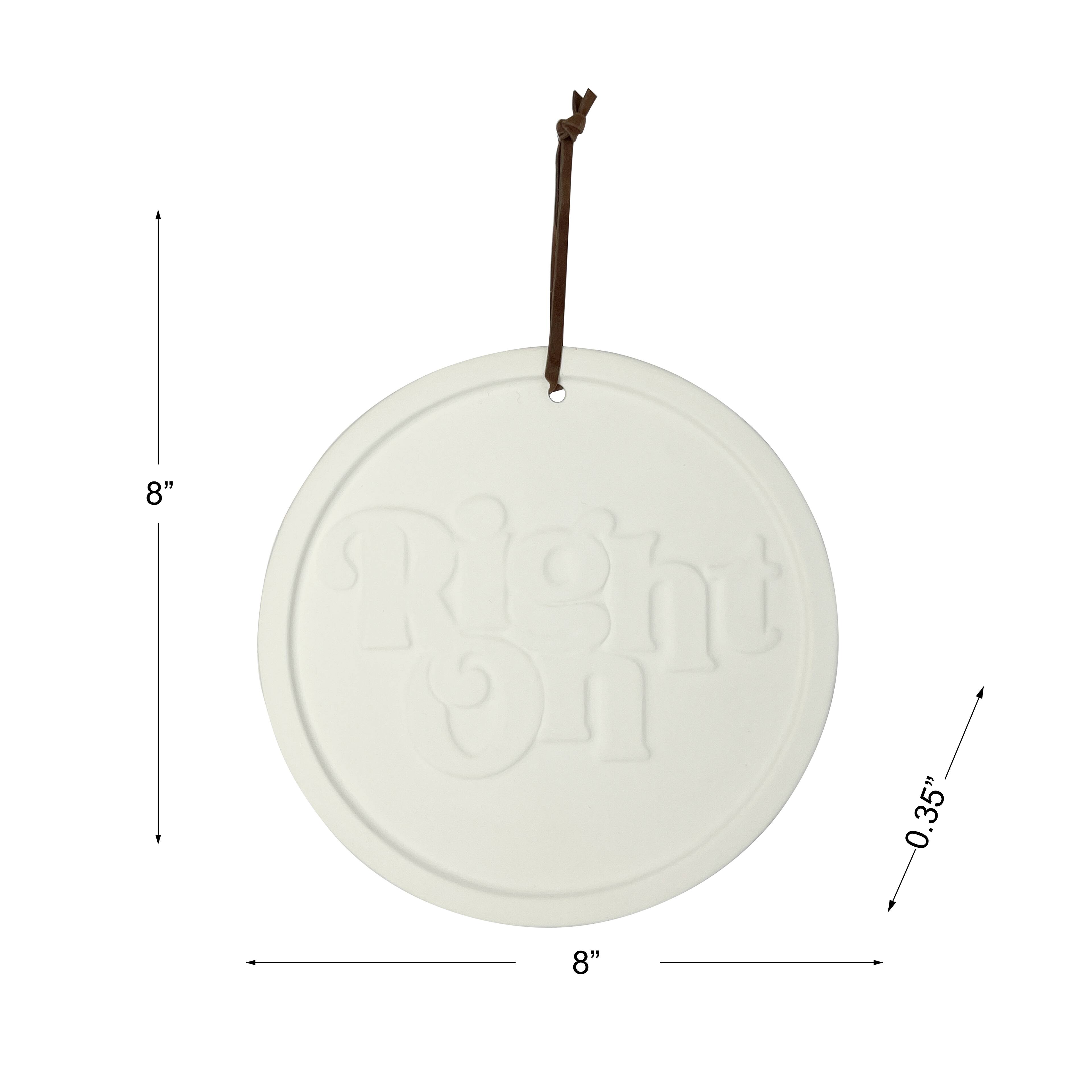 Jonathan Adler x Michaels 8" Right On DIY Round Ceramic Plaque