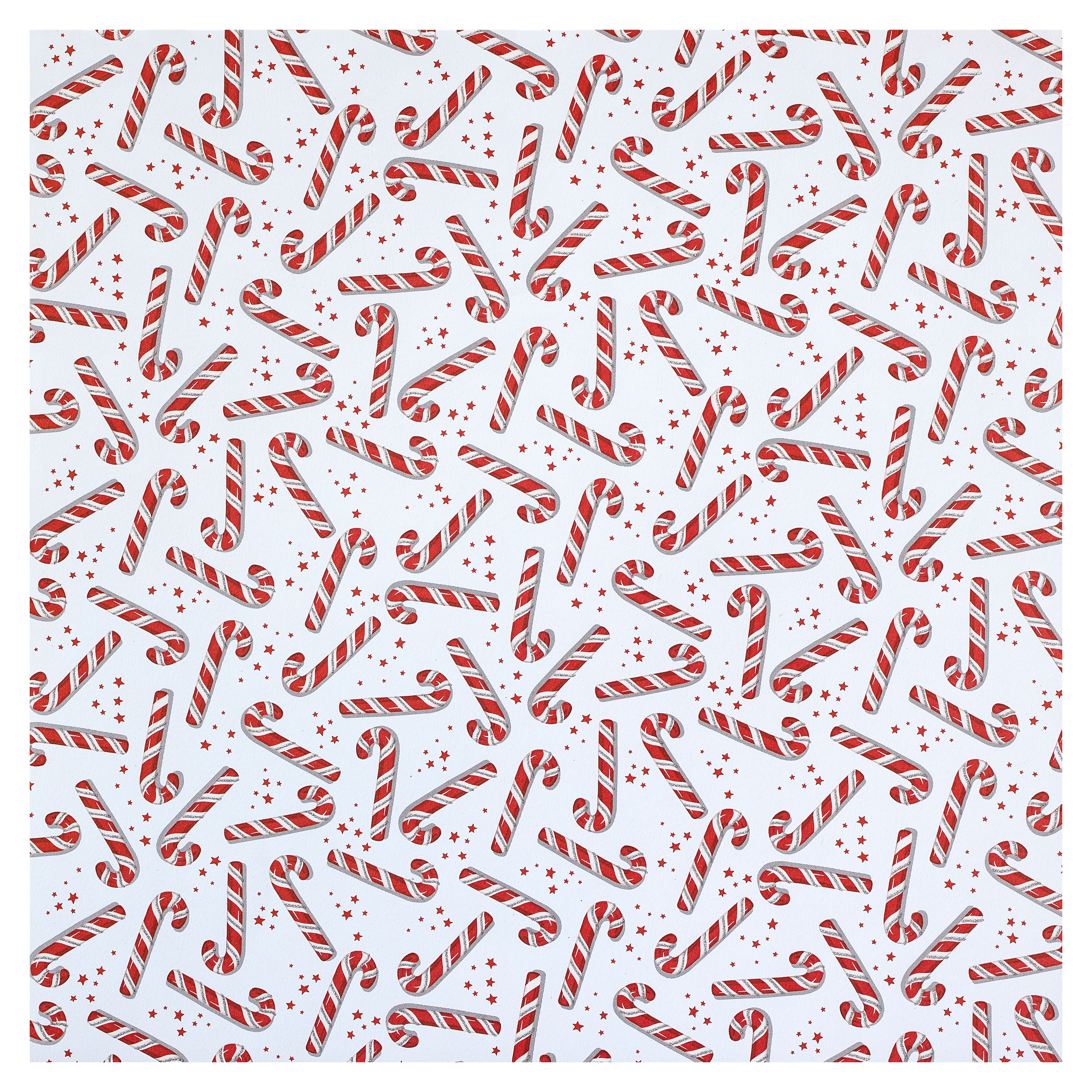 24 Pack: Candy Cane & Wreath Paper by Recollections™, 12" x 12"