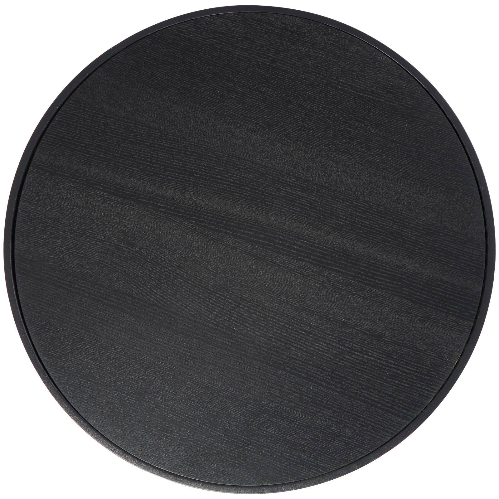 21" Black Metal Open Grid Frame Accent Table