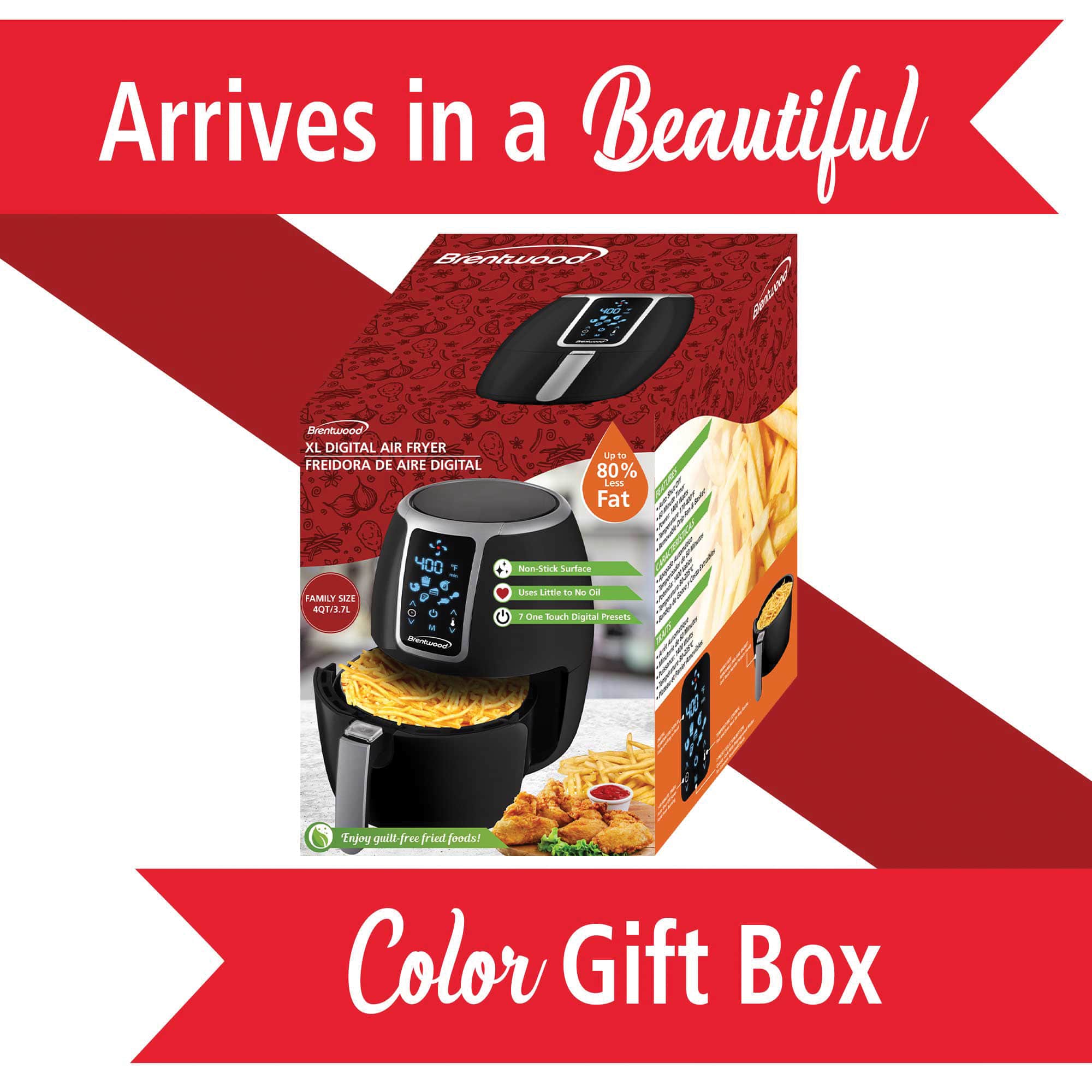 Brentwood 4-qt. 1400 Watt Electric Digital Air Fryer