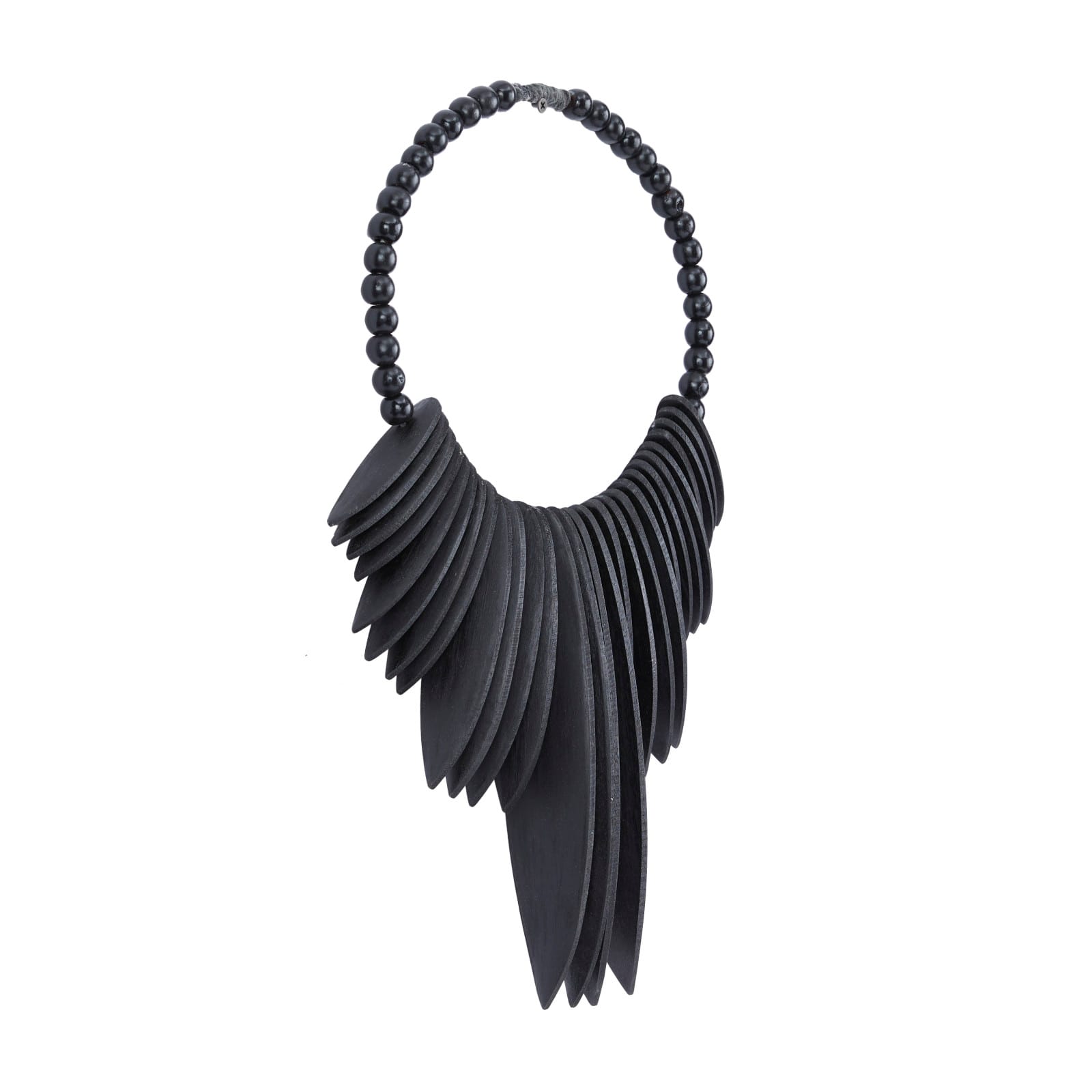 Black Wood Bohemian Wall Decor, 13" x 13" x 3"