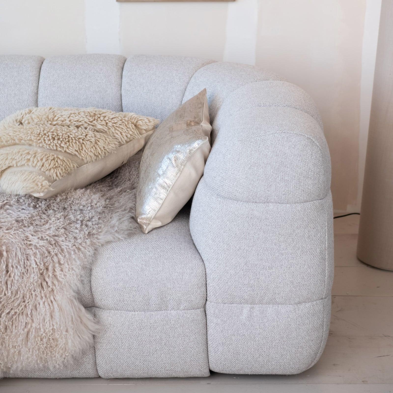 Hello Honey® Gold & Sand Aureate Sands Velvet Lumbar Pillow