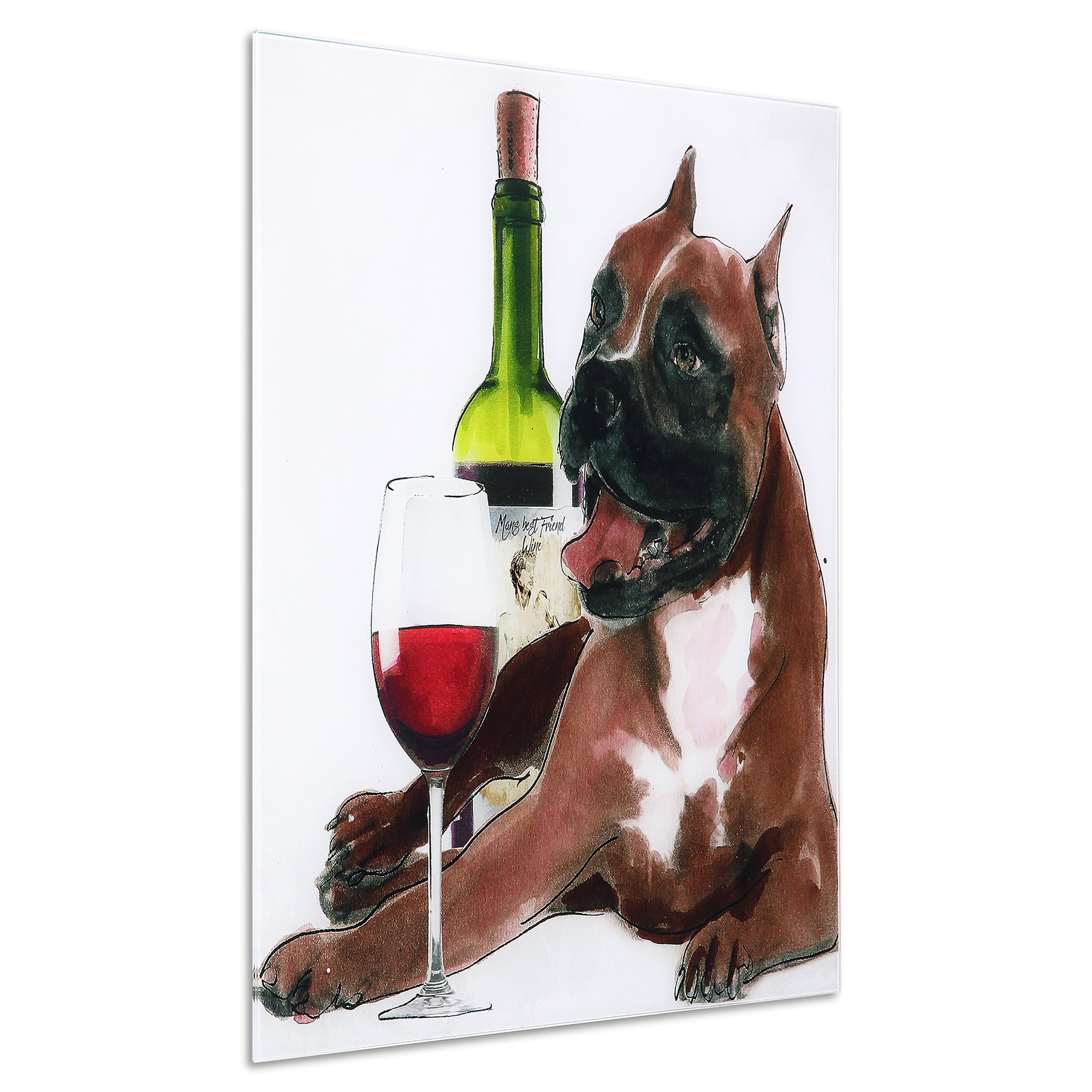 Empire Art Direct 20" x 20" Happy Hour Frameless Free Floating Printed Tempered Glass Wall Art