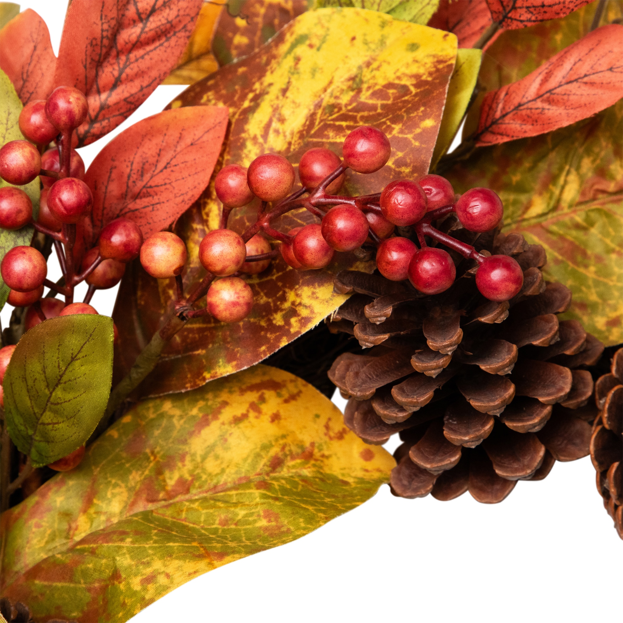 26" Leaves & Berries Twig Thanksgiving Wreath