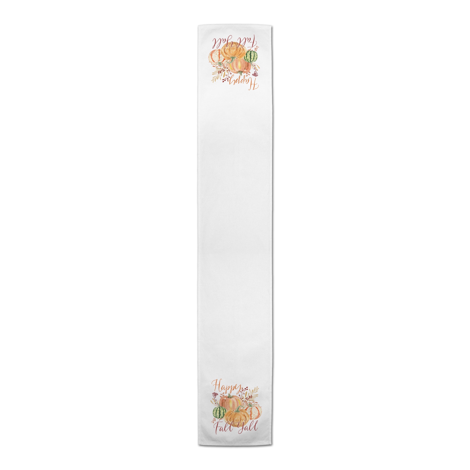 72" Watercolor Pumpkin Table Runner