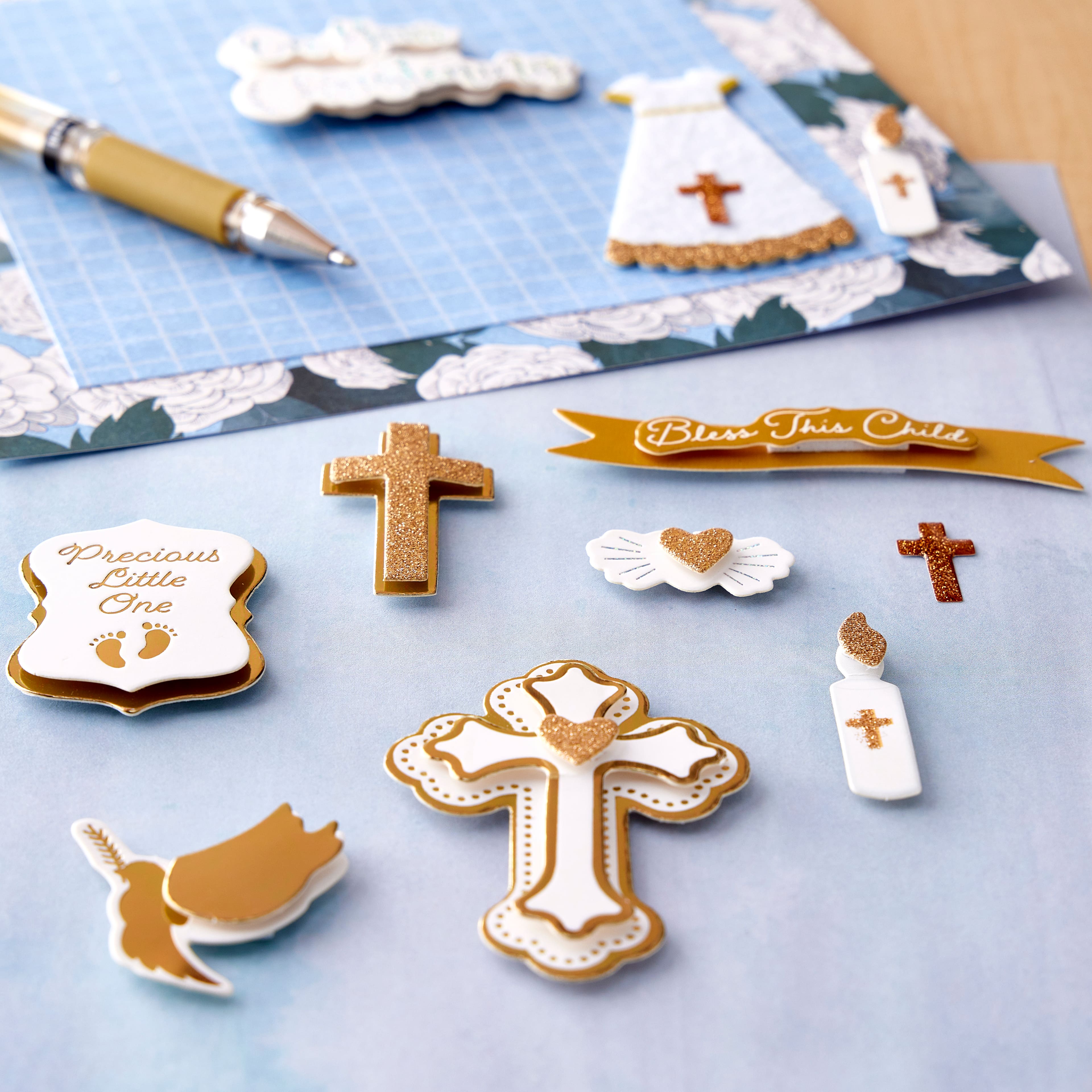 12 Pack: Christening Baby Stickers by Recollections™