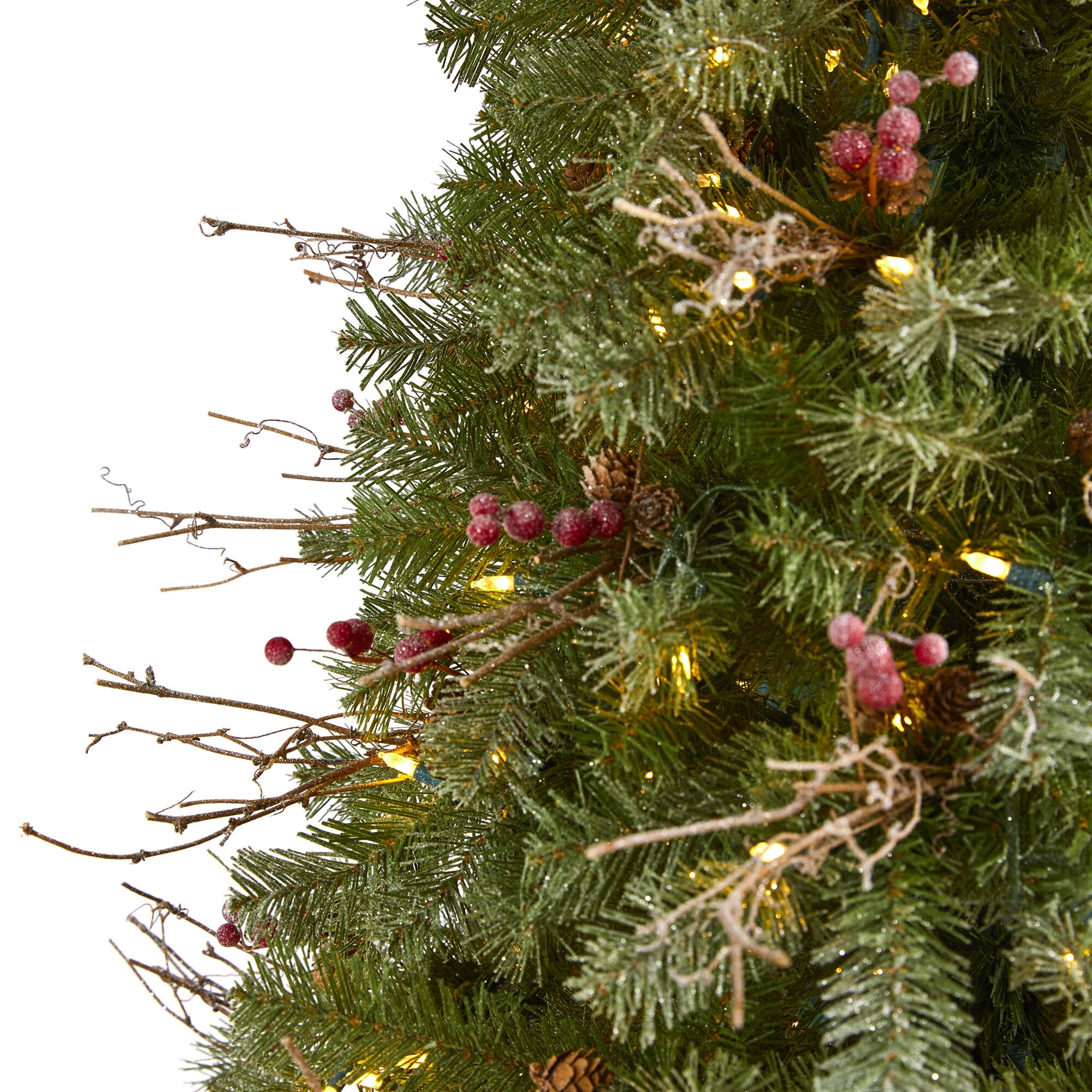 6.5ft. Pre-Lit Big Sky Spruce Artificial Christmas Tree, Clear LED Lights