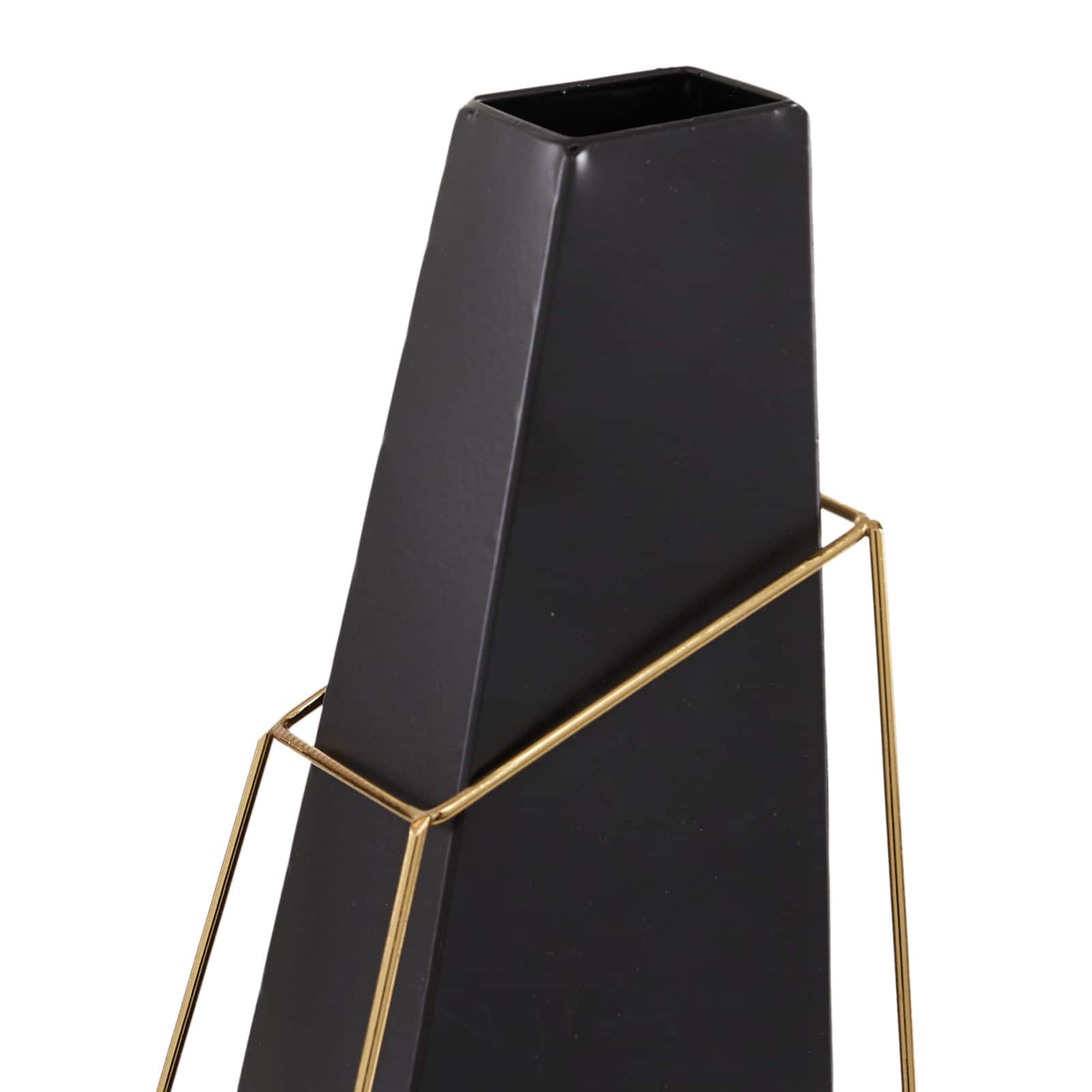 Black Metal Contemporary Vase Set