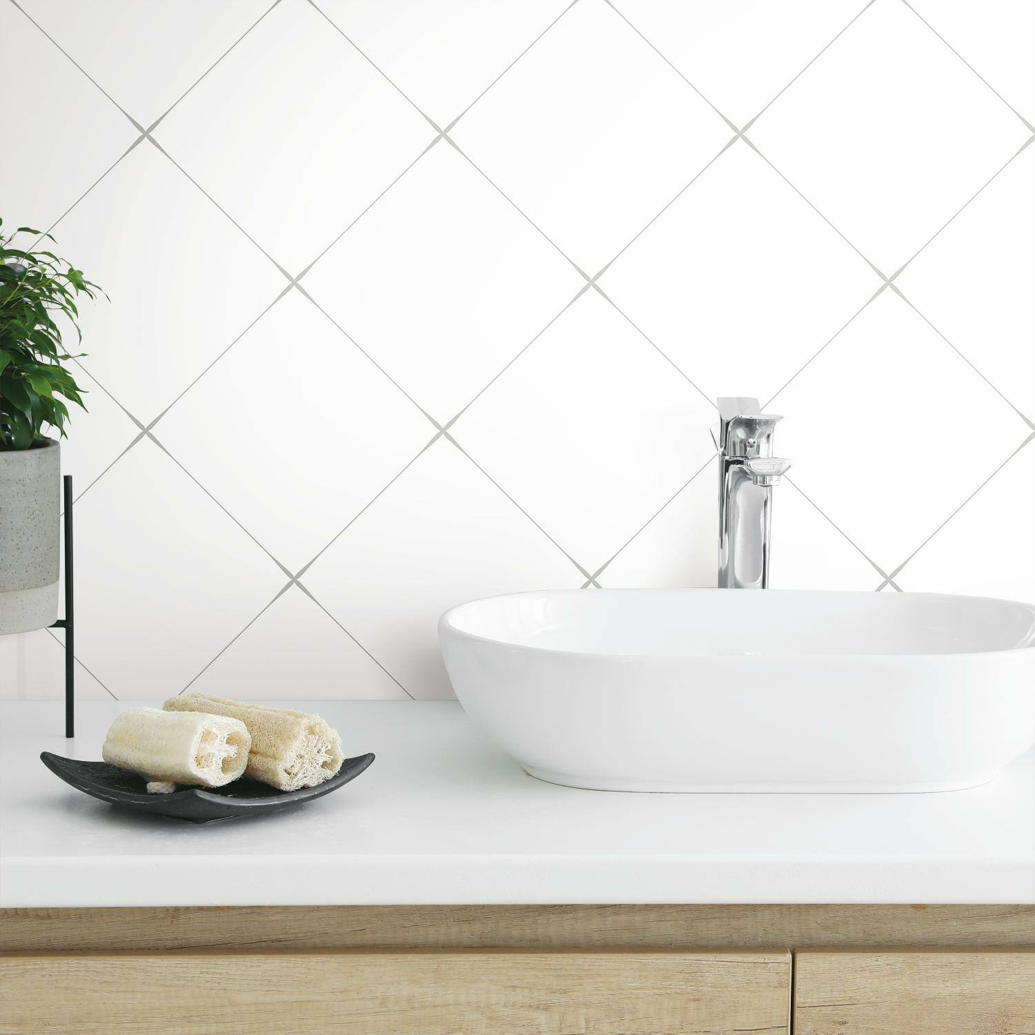 RoomMates Diamond Tile Geo Peel & Stick Wallpaper