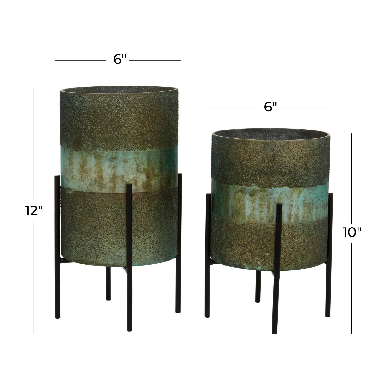 Glass Contemporary Candle Holder Set