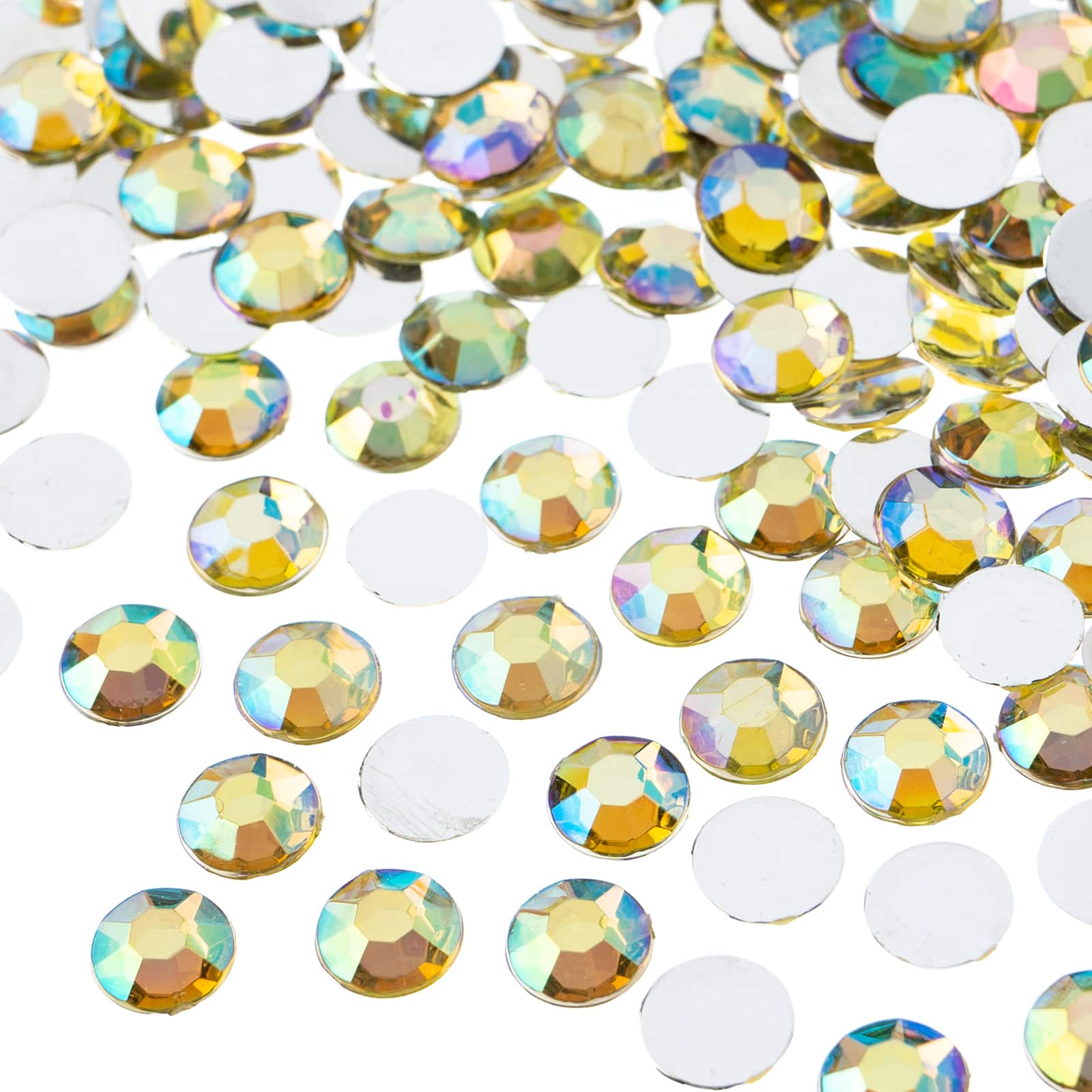 John Bead 8mm Acrylic Round Flat Back Rhinestones, 1,000ct.