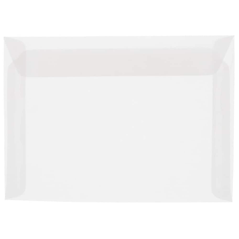 JAM Paper 10" x 13" Translucent Clear Vellum Envelopes, 25ct.