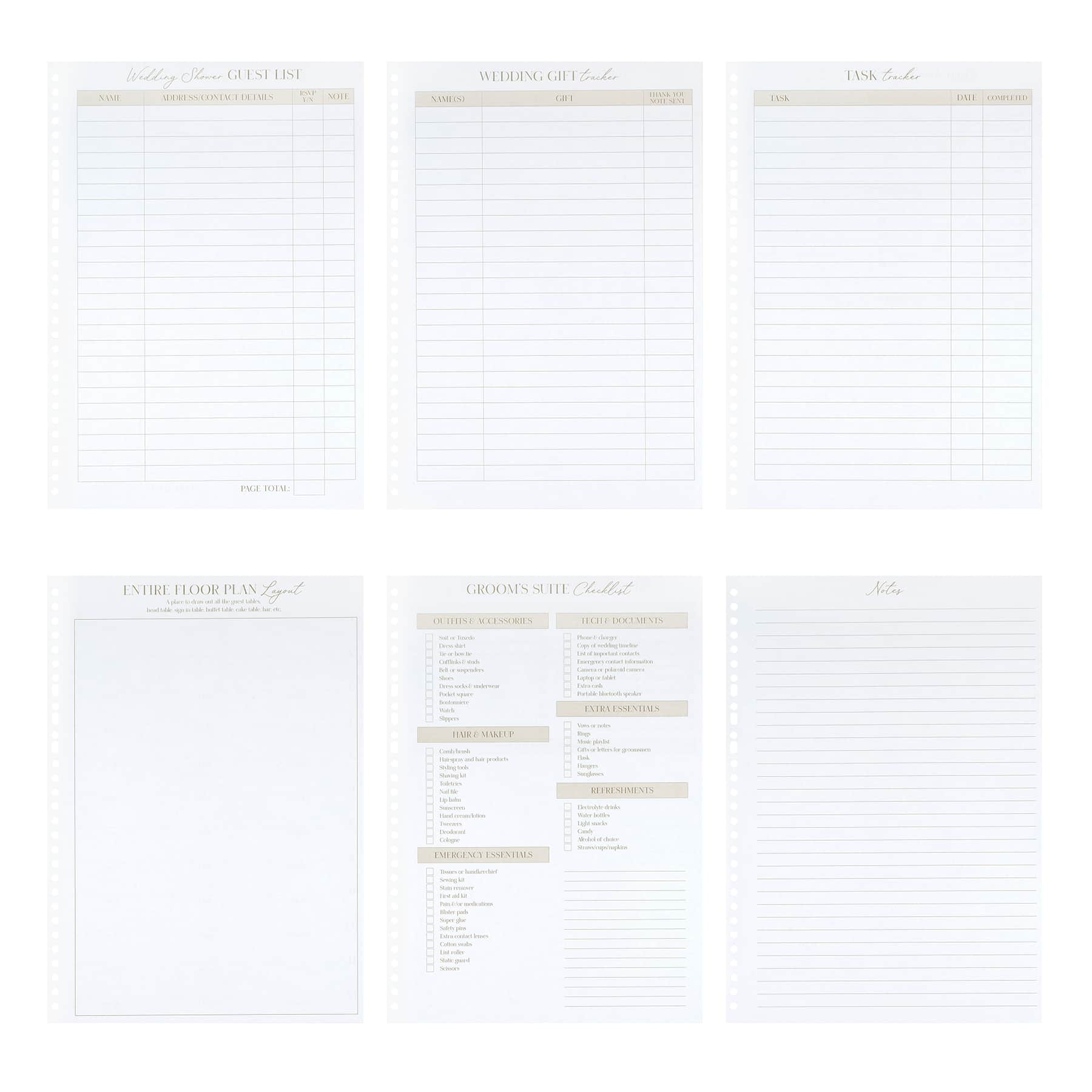 8.2" x 11.6" A4 Wedding Planner Fill Paper, 50 Sheets by Recollections™