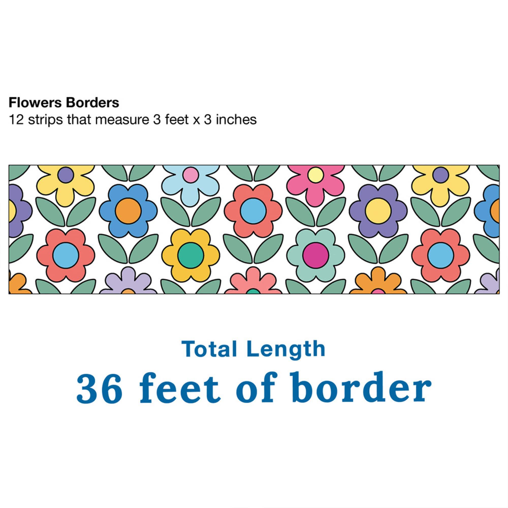 Carson Dellosa®  Retro Remix Flowers Straight Borders Sets, 6ct. 
