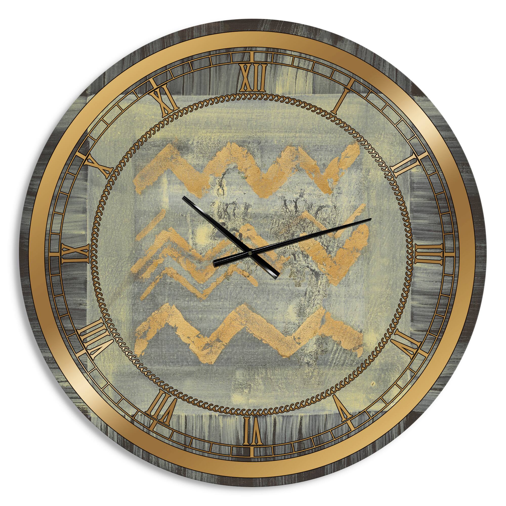 Designart Glam Abstract I Wall Clock