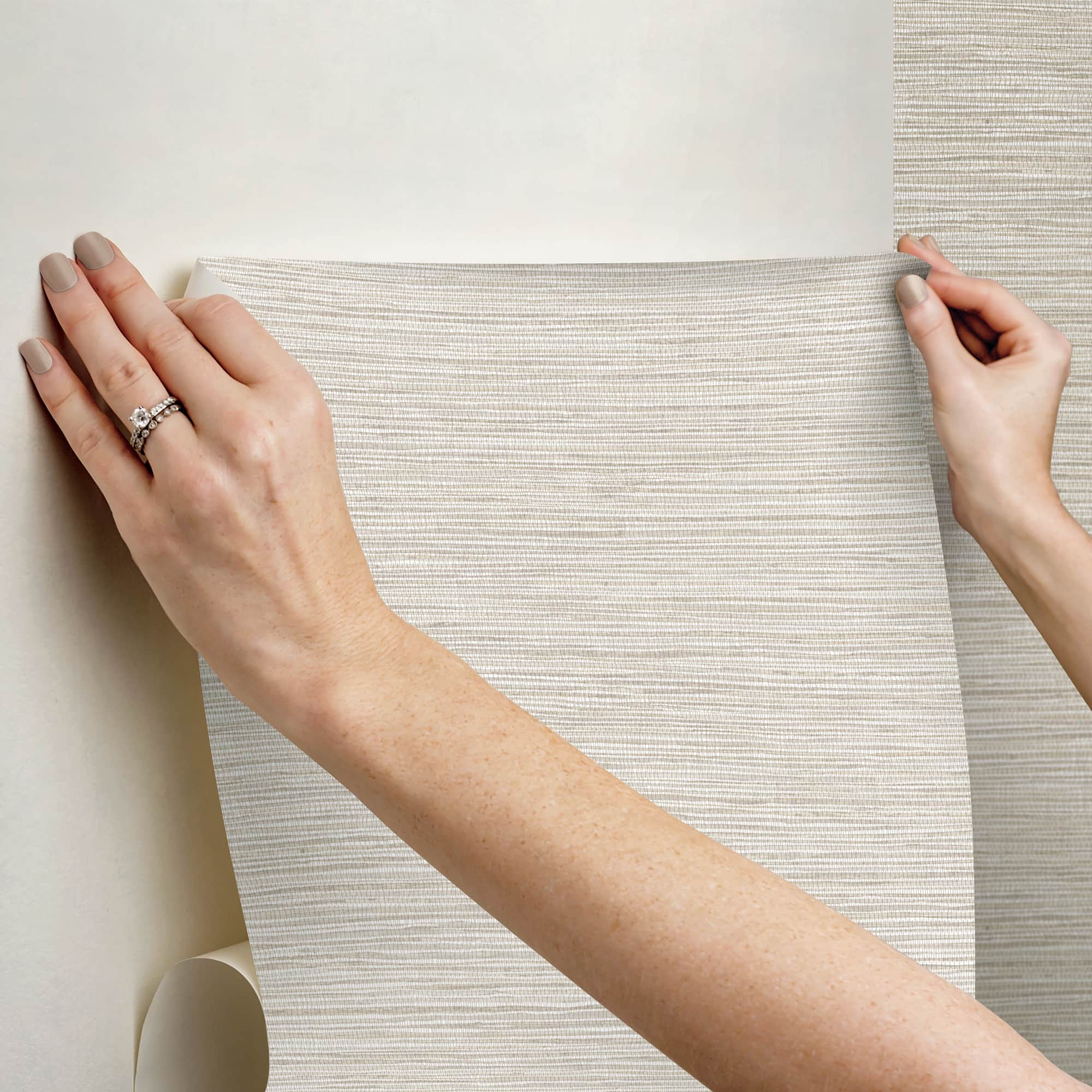 RoomMates Dimensional Grasscloth Peel & Stick Wallpaper