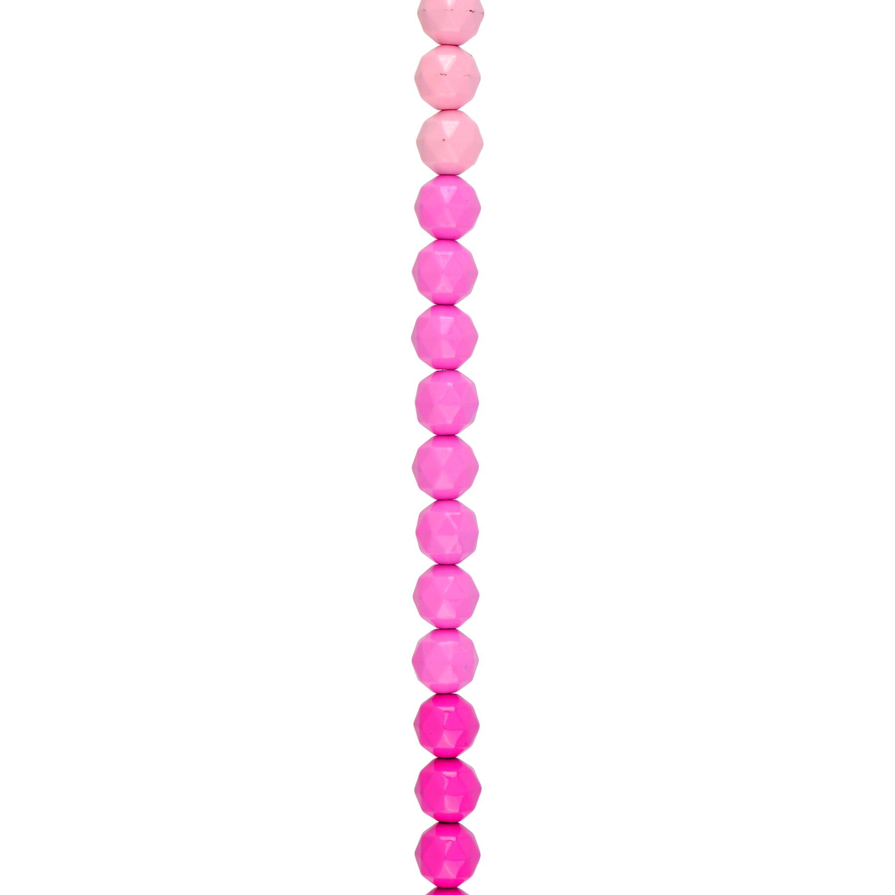 7mm Ombre Faceted Round Metal Beads, 25ct. by Bead Landing™