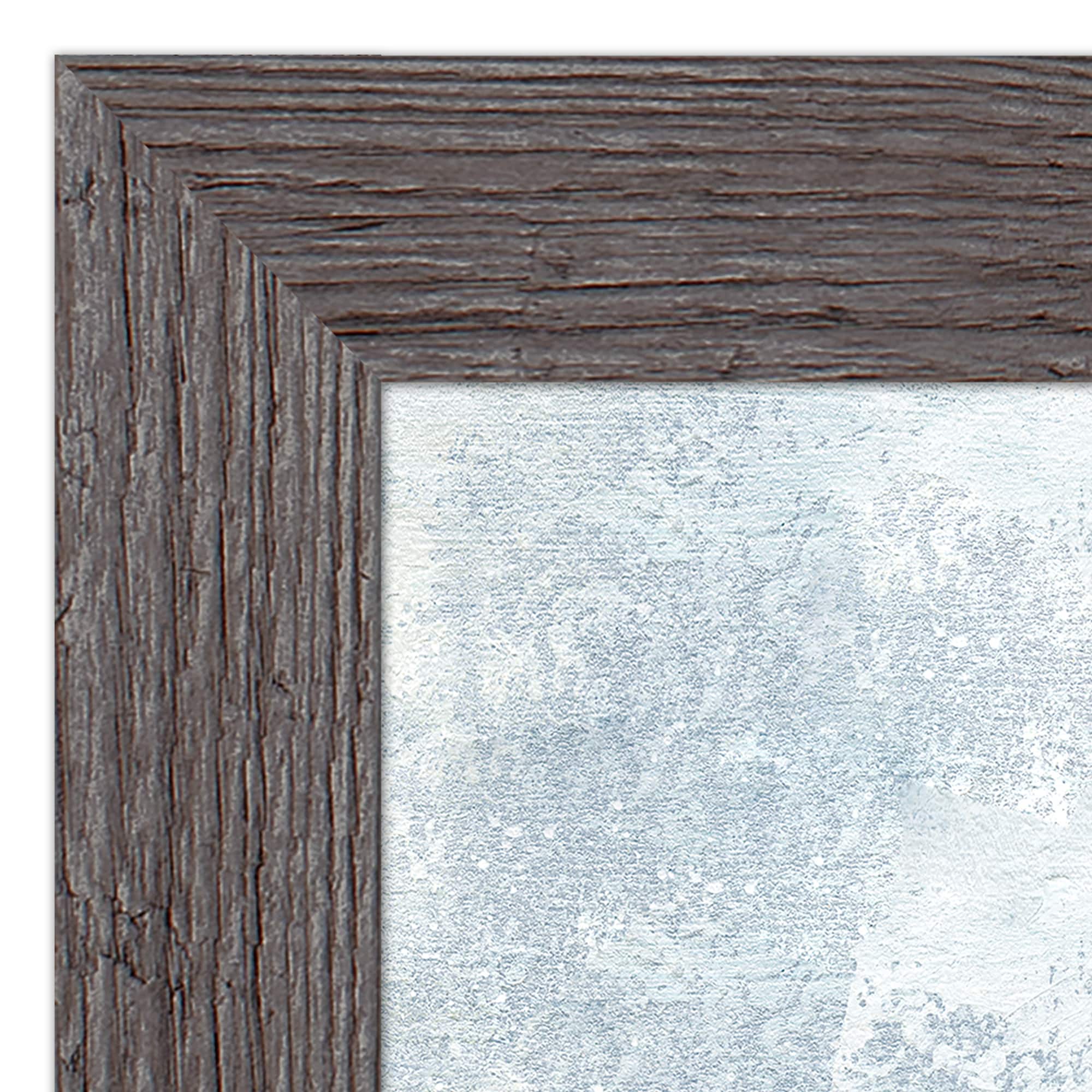 Galaxy Abstract Blues Wall Print in Western Gray Frame