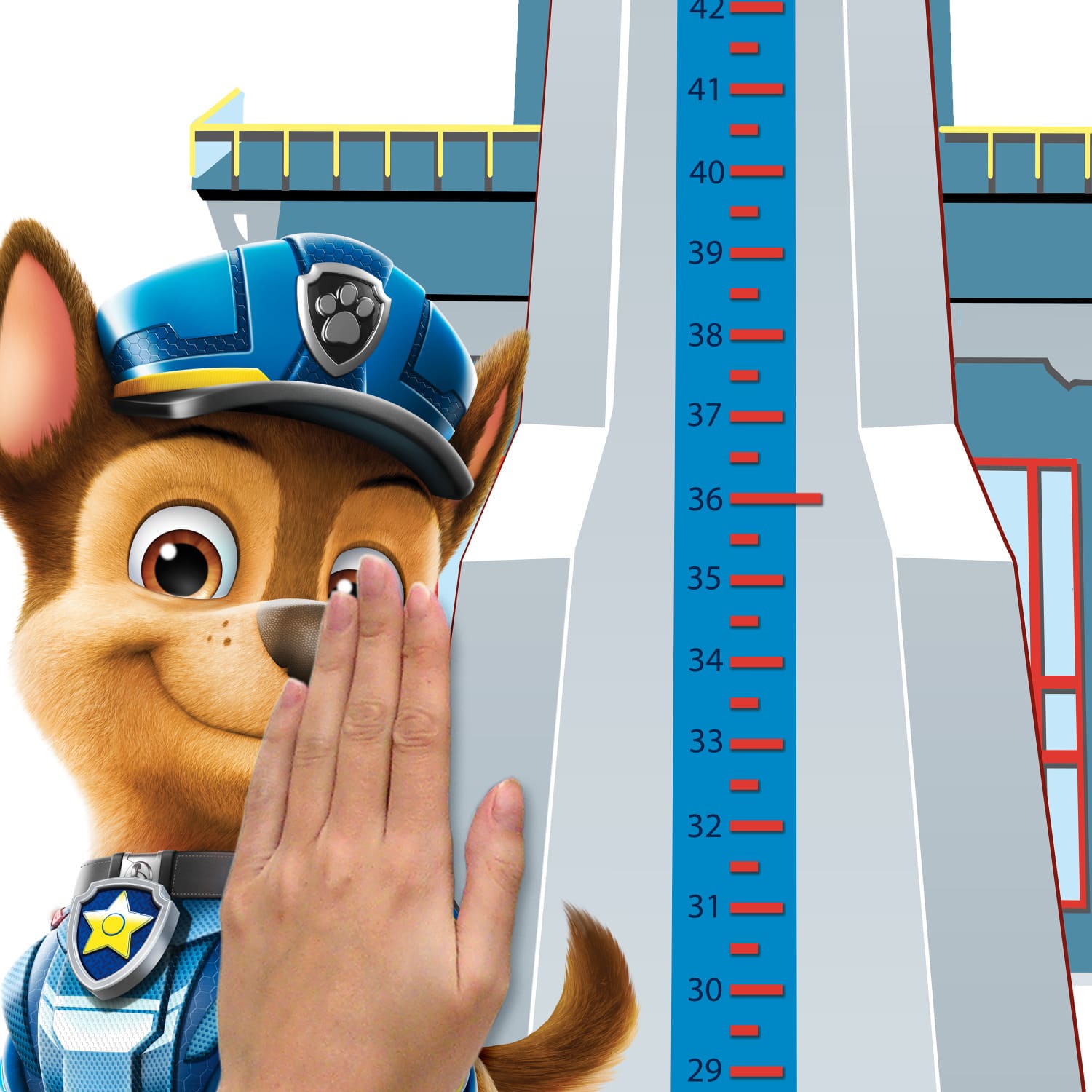 RoomMates Paw Patrol Growth Chart Peel & Stick Wall Decal Set