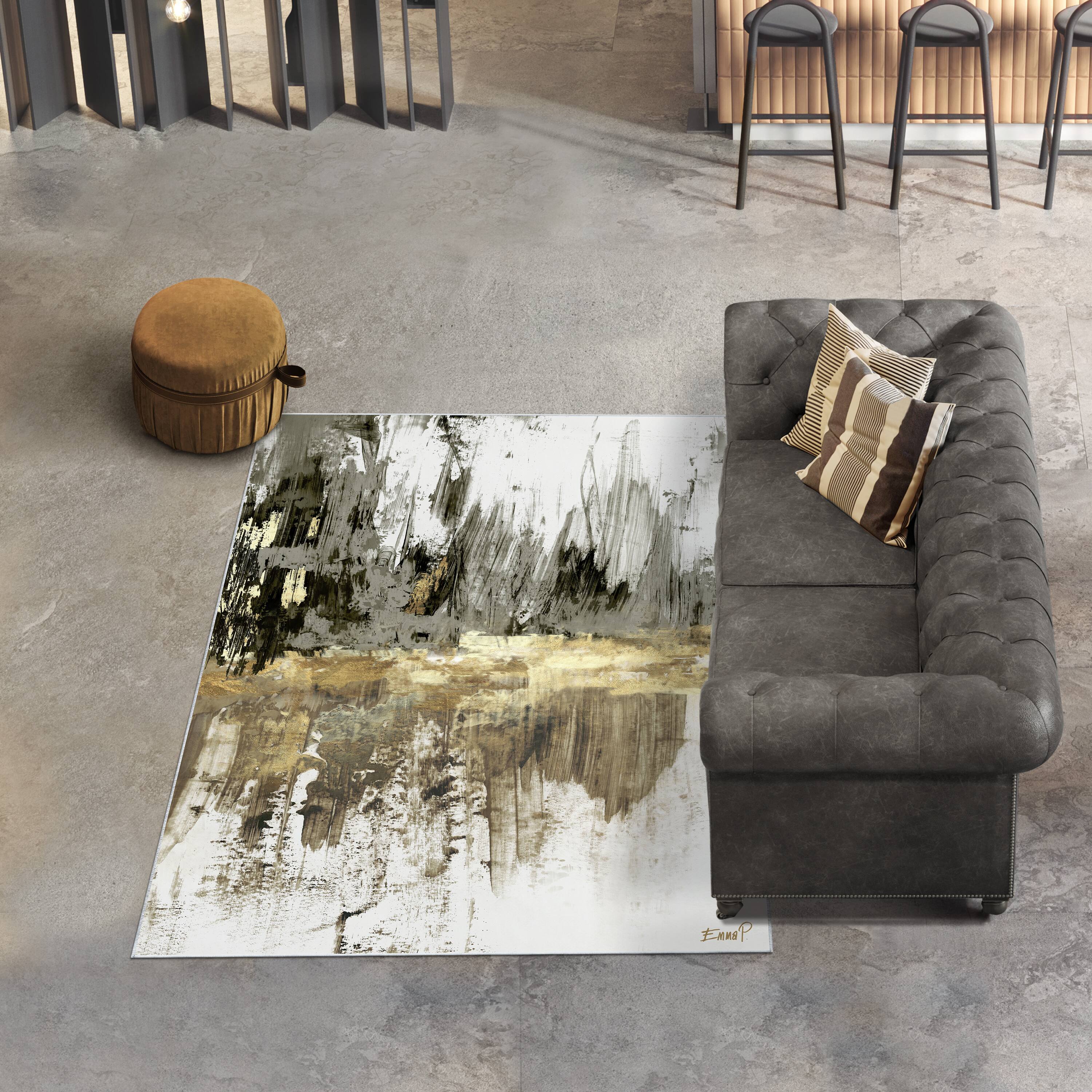 Empire Art Direct 5ft. x 7.5ft. Modern City Scape Reflection II B Tapis D'Art Abstract Area Rug